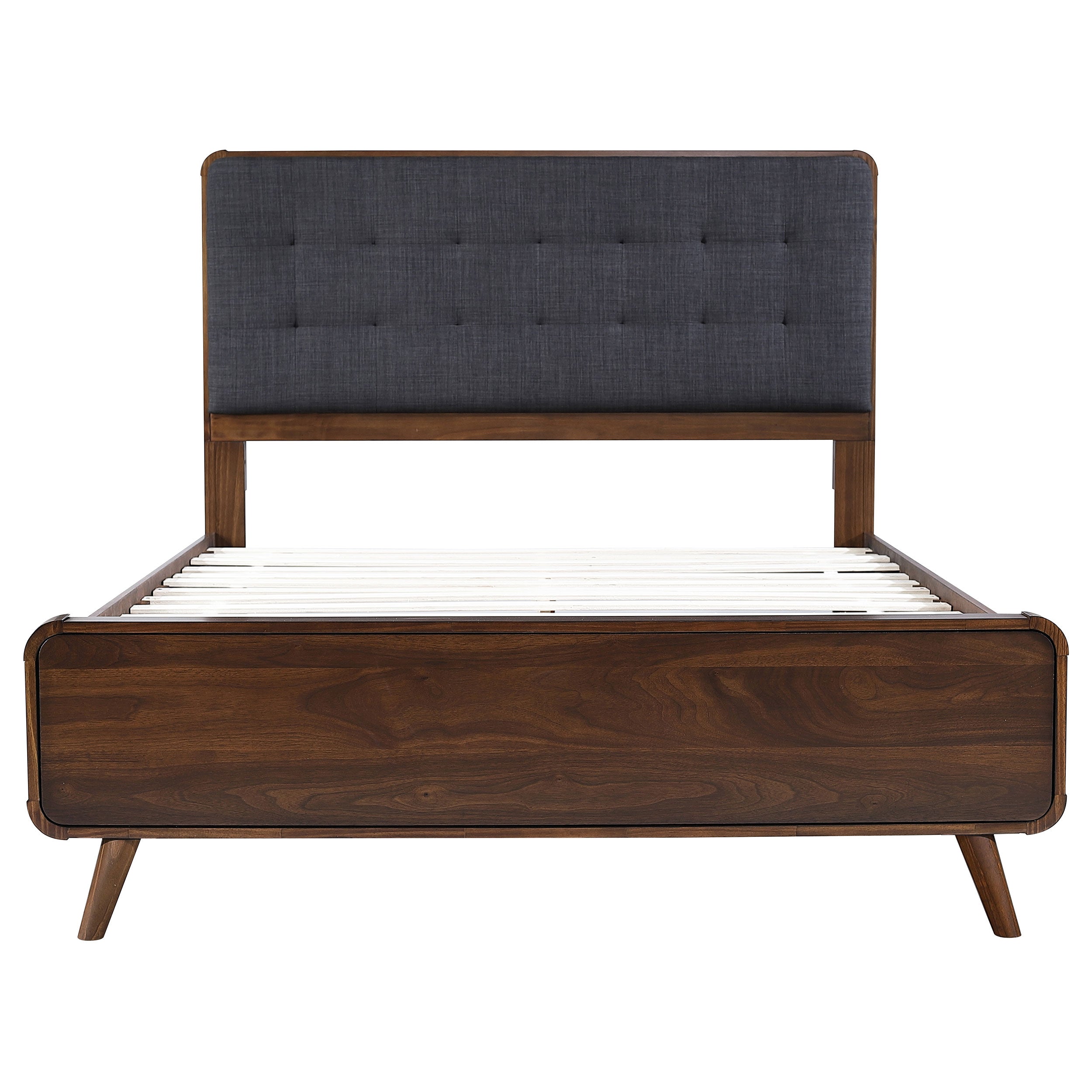 Robyn Wood Full Platform Bed Dark Walnut-