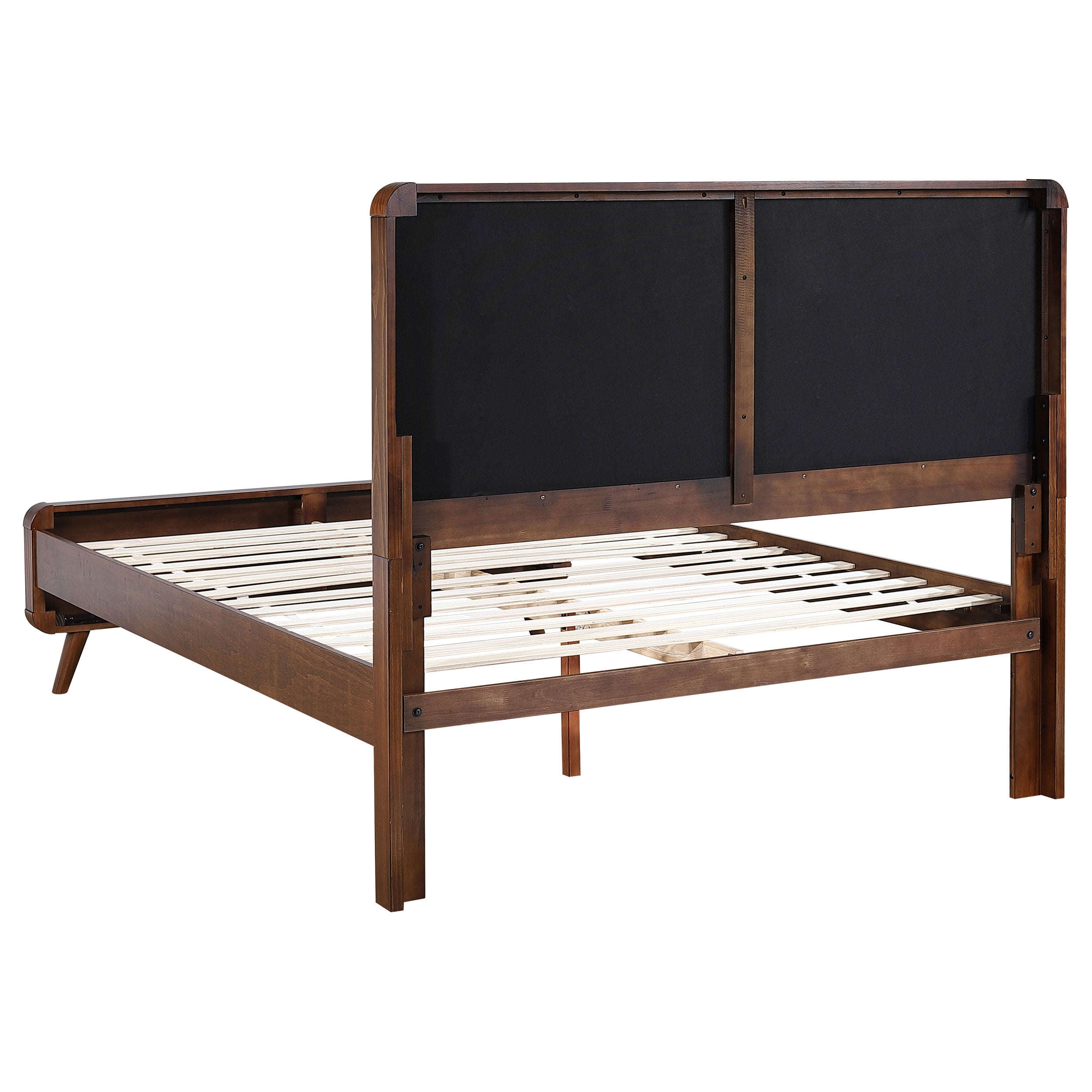 Robyn Wood Full Platform Bed Dark Walnut-