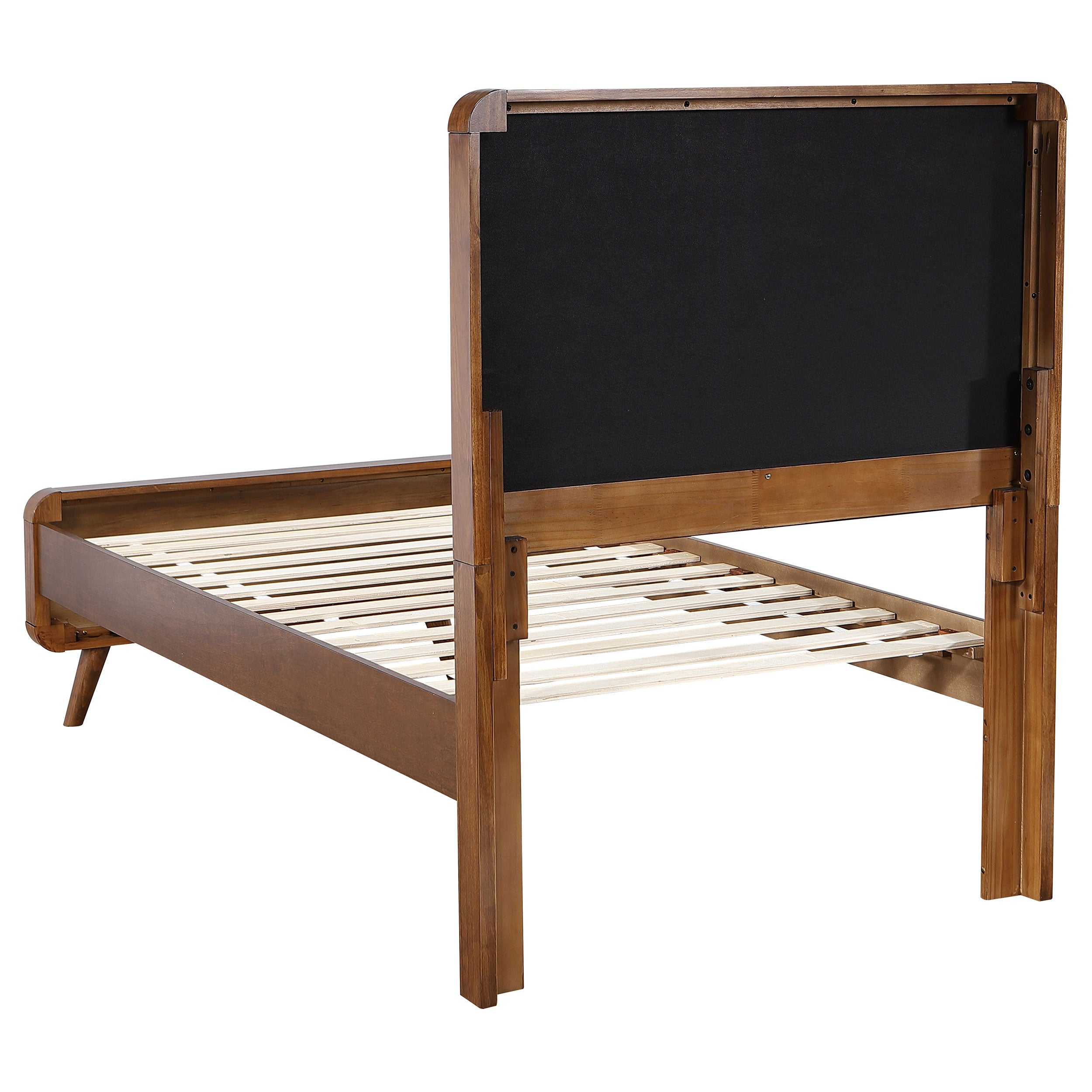 Robyn Wood Twin Platform Bed Dark Walnut-