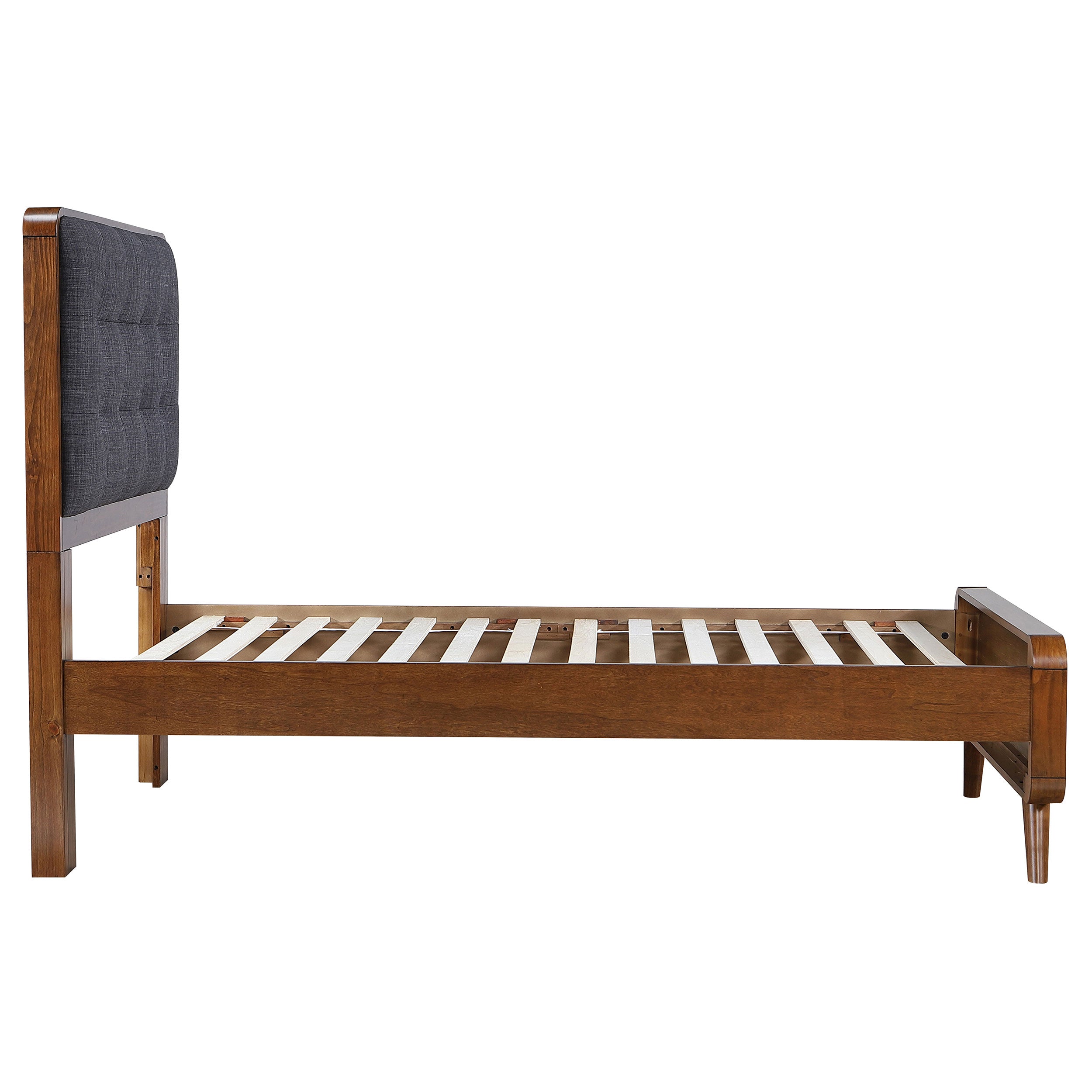 Robyn Wood Twin Platform Bed Dark Walnut-