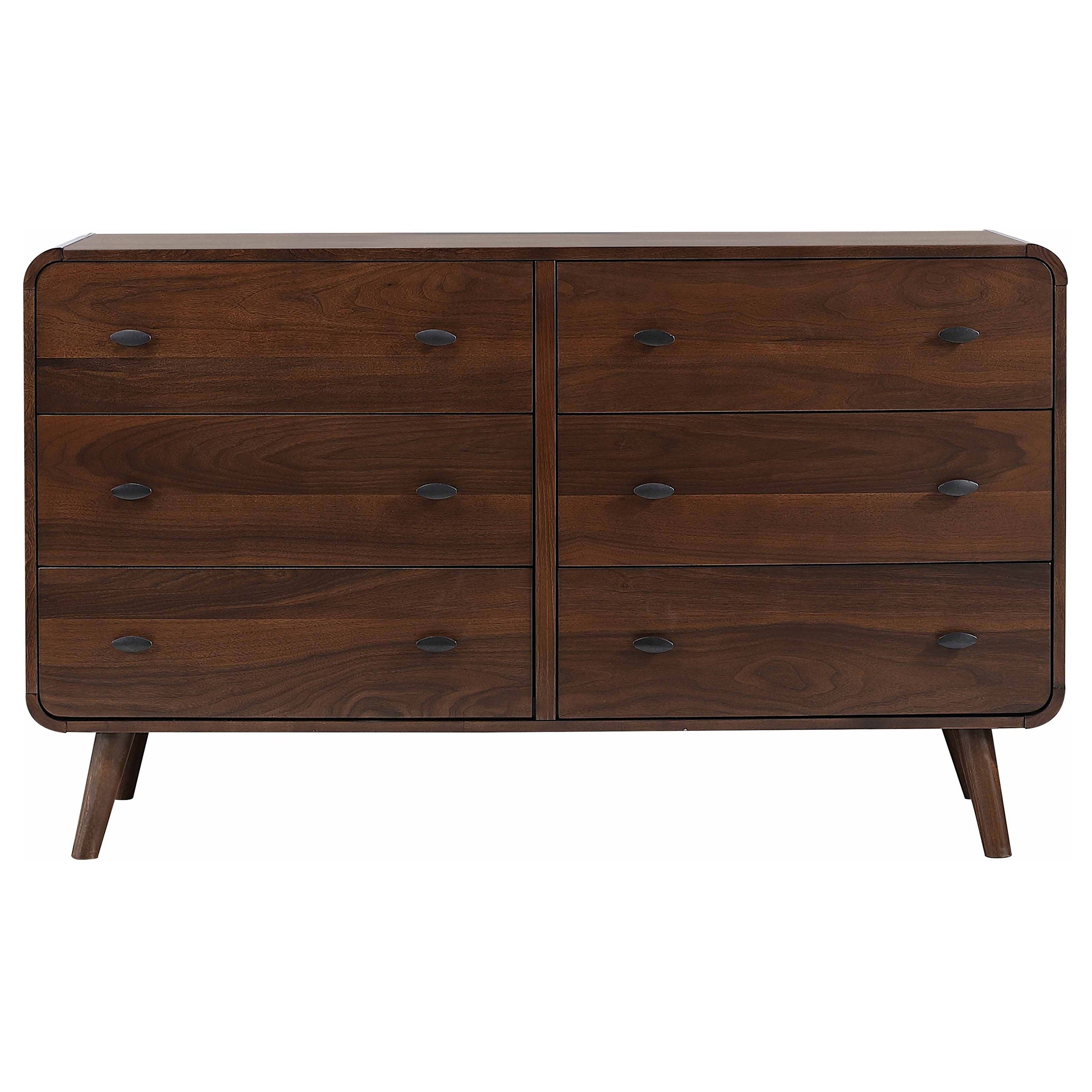 Robyn 6-drawer Bedroom Dresser Dark Walnut-CoasterEssence