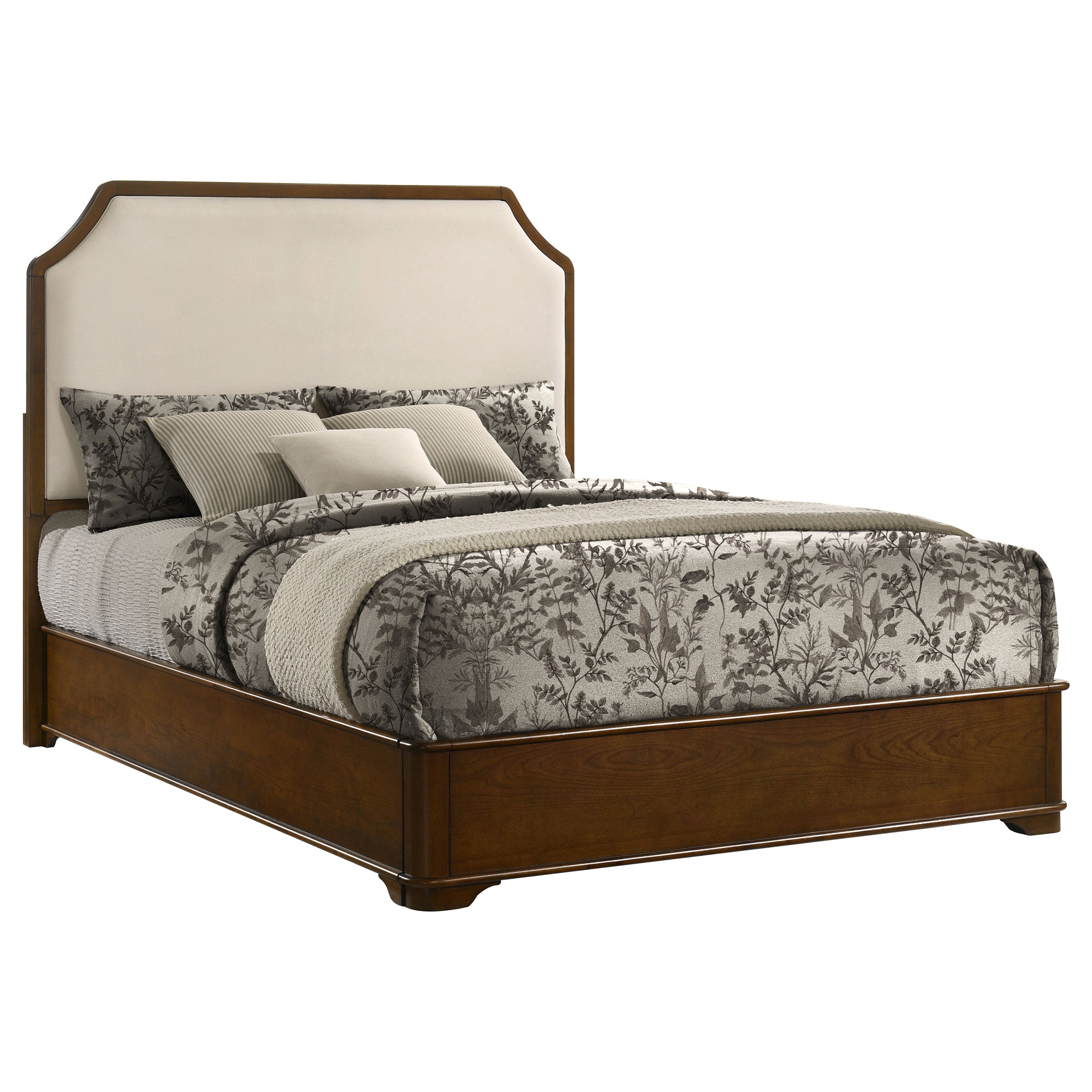 Garland 58-inch Queen Panel Bed Cream and Brown Cherry-