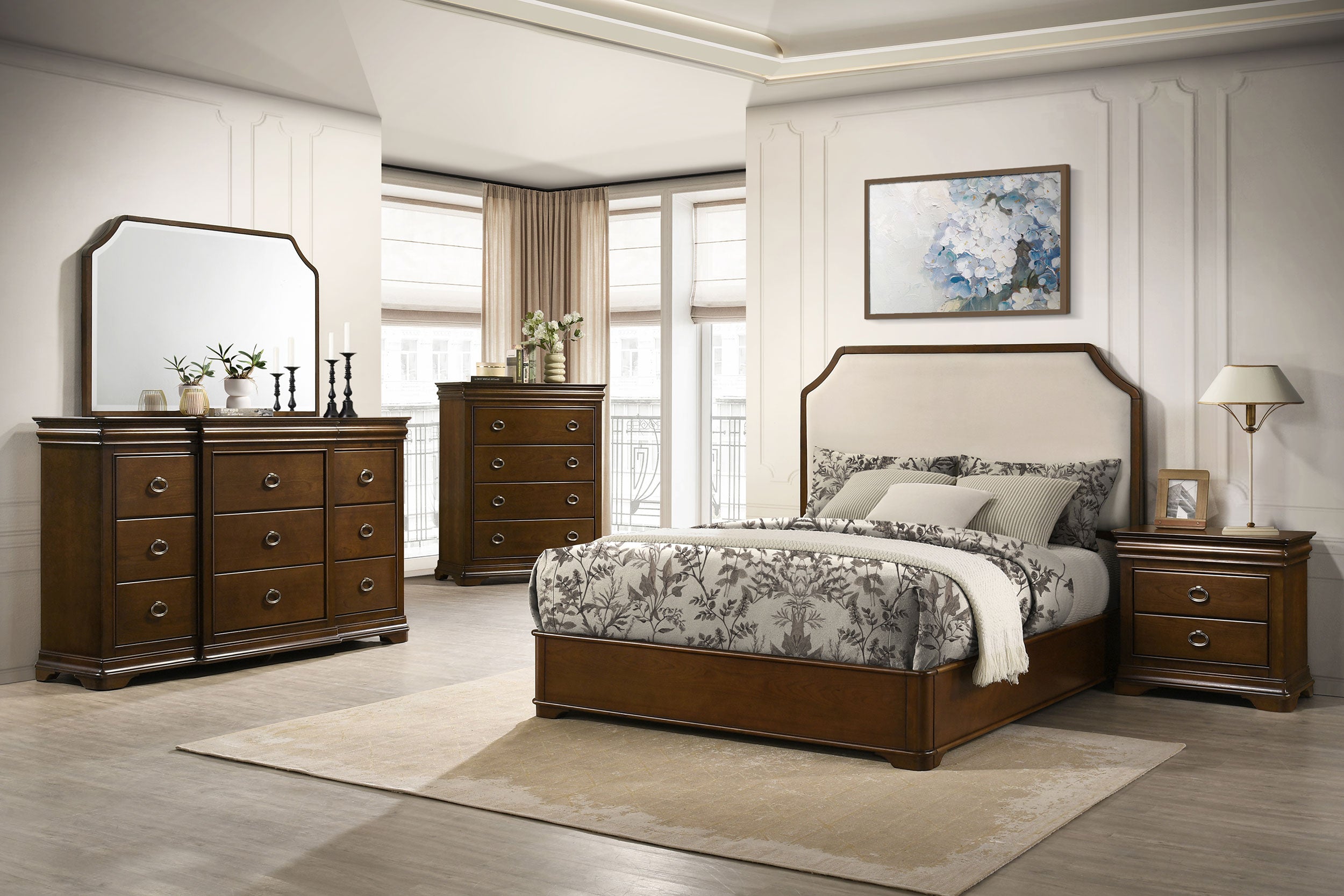 Garland 4-drawer Bedroom Chest of Drawers Brown Cherry-