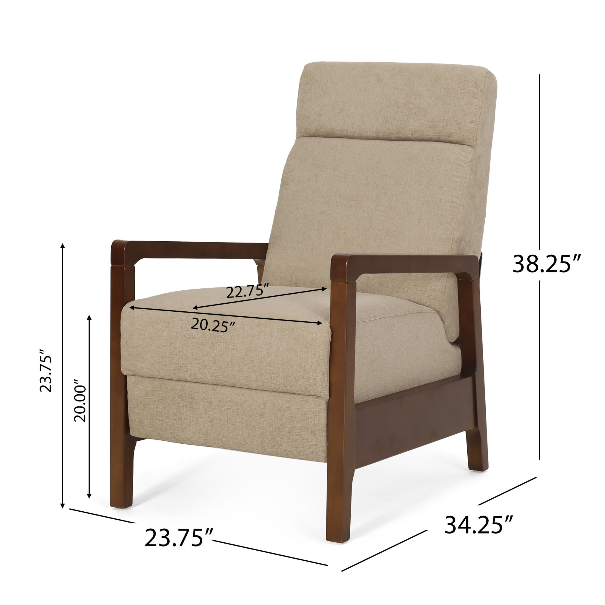 Contemporary Wide Hand Manual Club Recliner - Best Buy Furniture