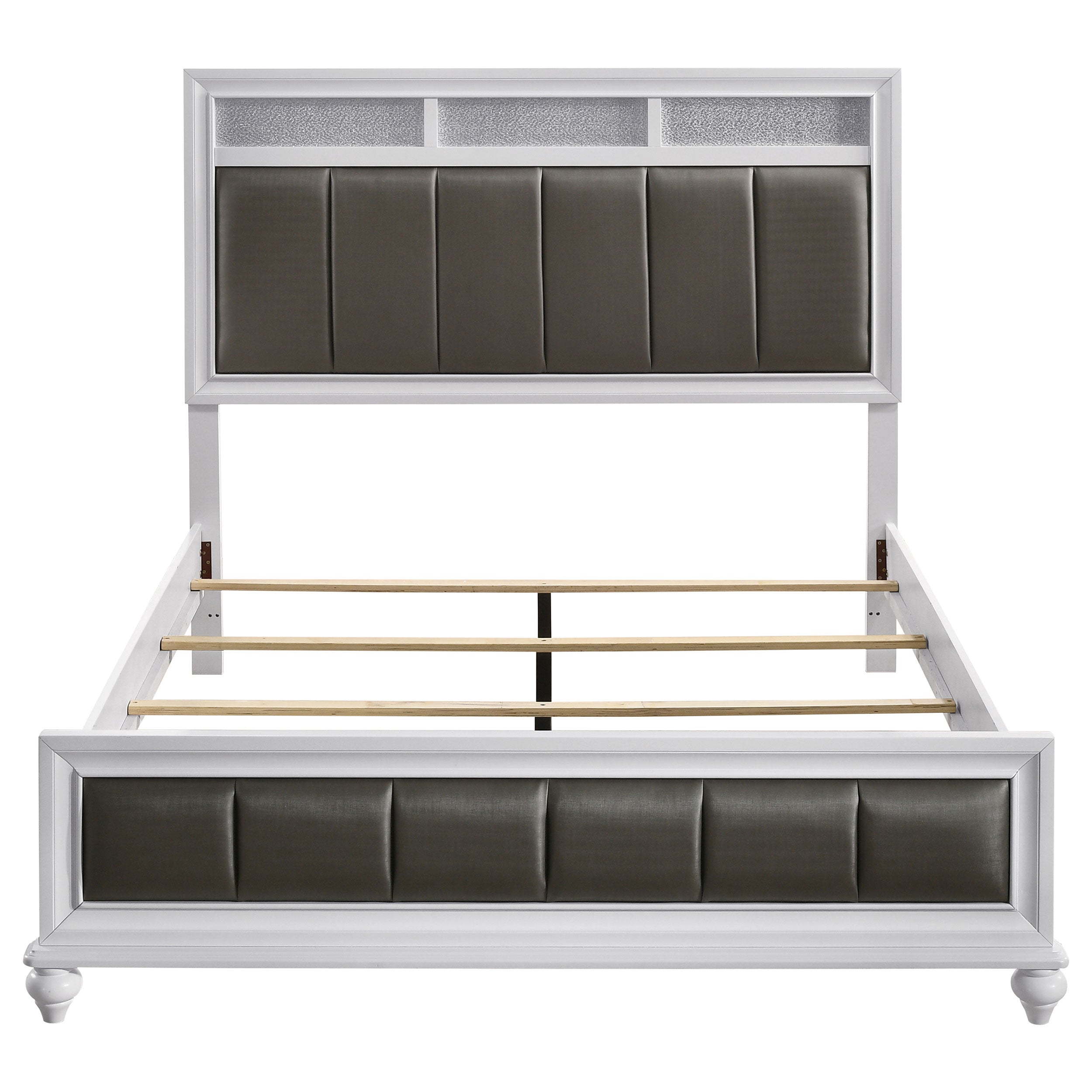 Barzini Wood Queen Panel Bed White-CoasterEveryday