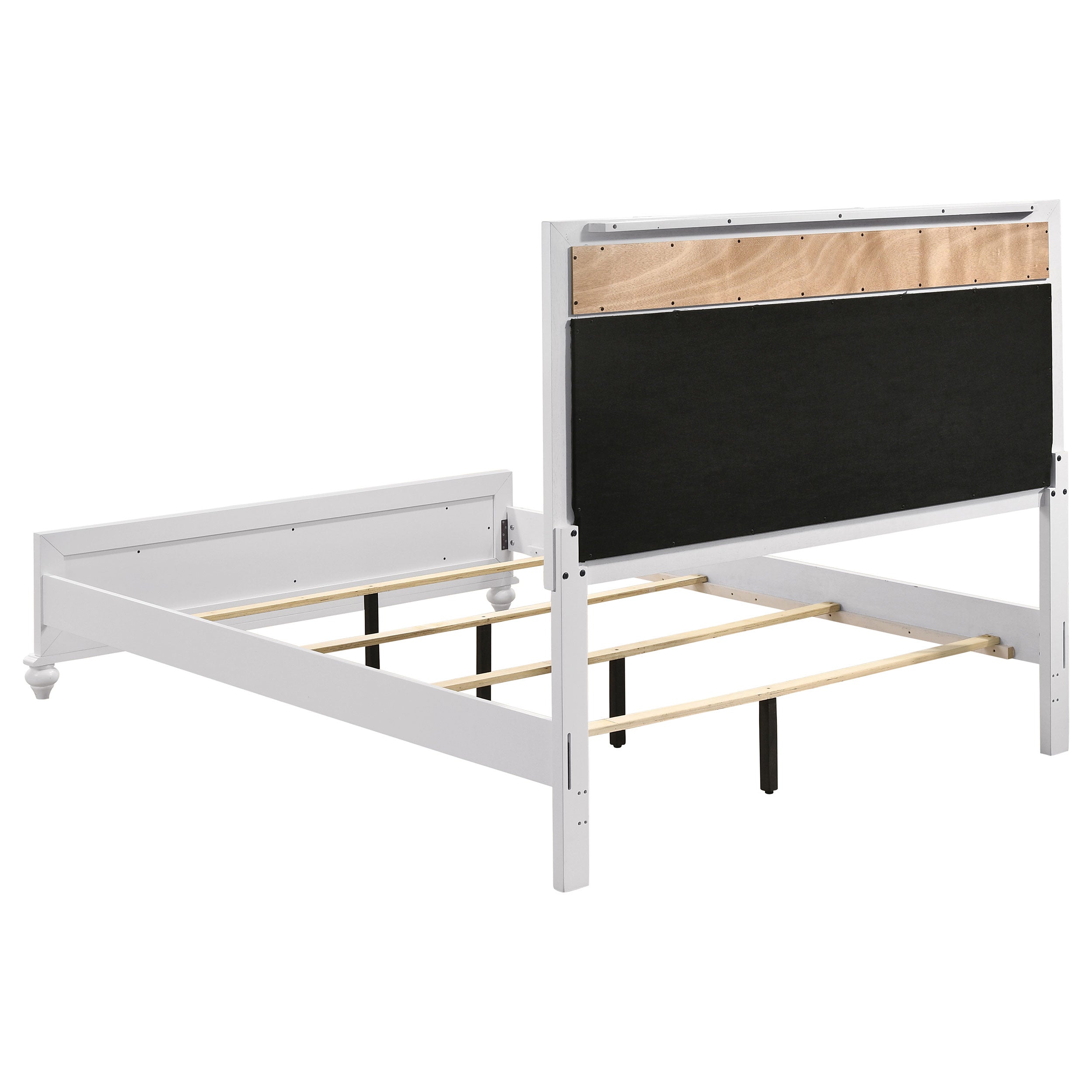 Barzini Wood Queen Panel Bed White-CoasterEveryday