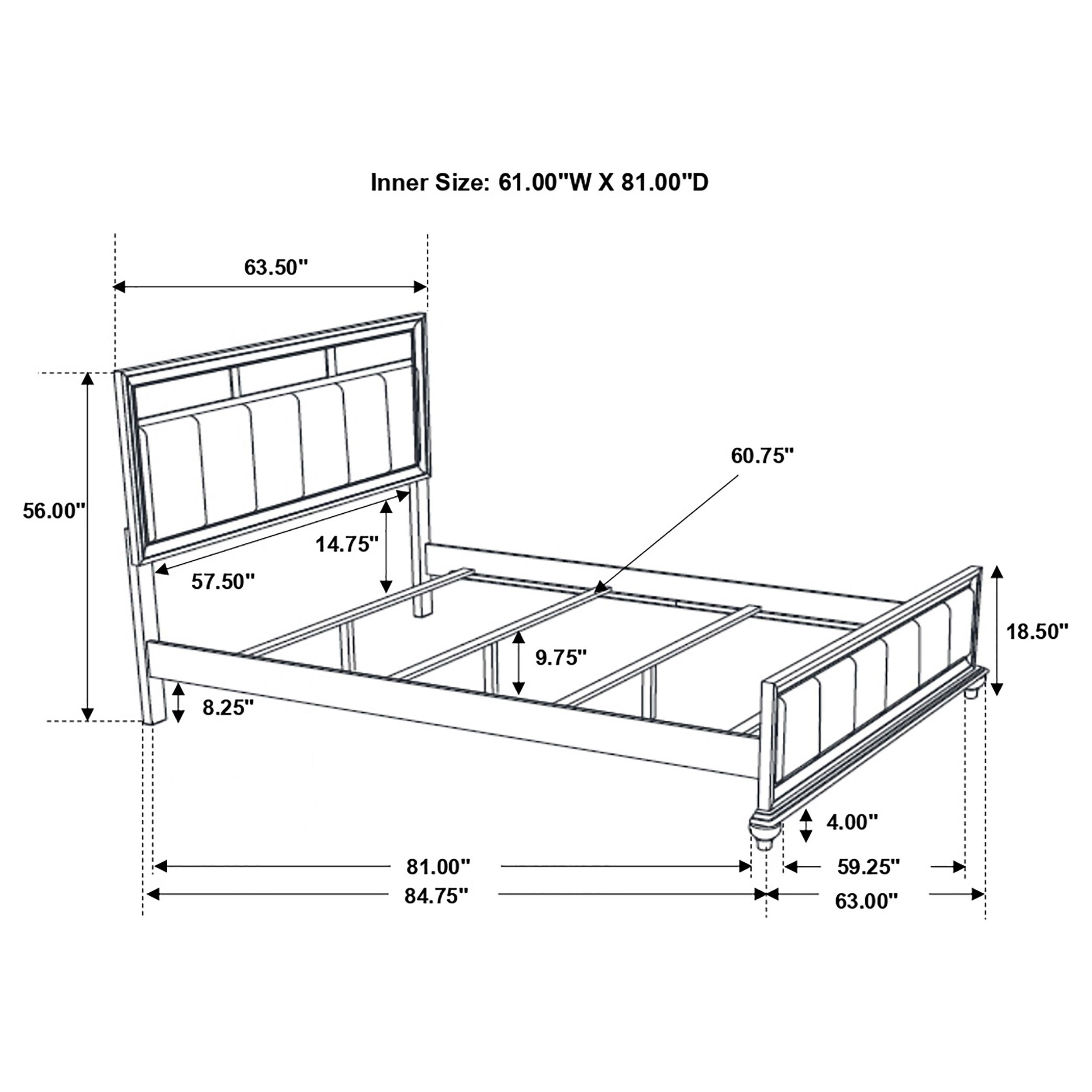 Barzini Wood Queen Panel Bed White-CoasterEveryday
