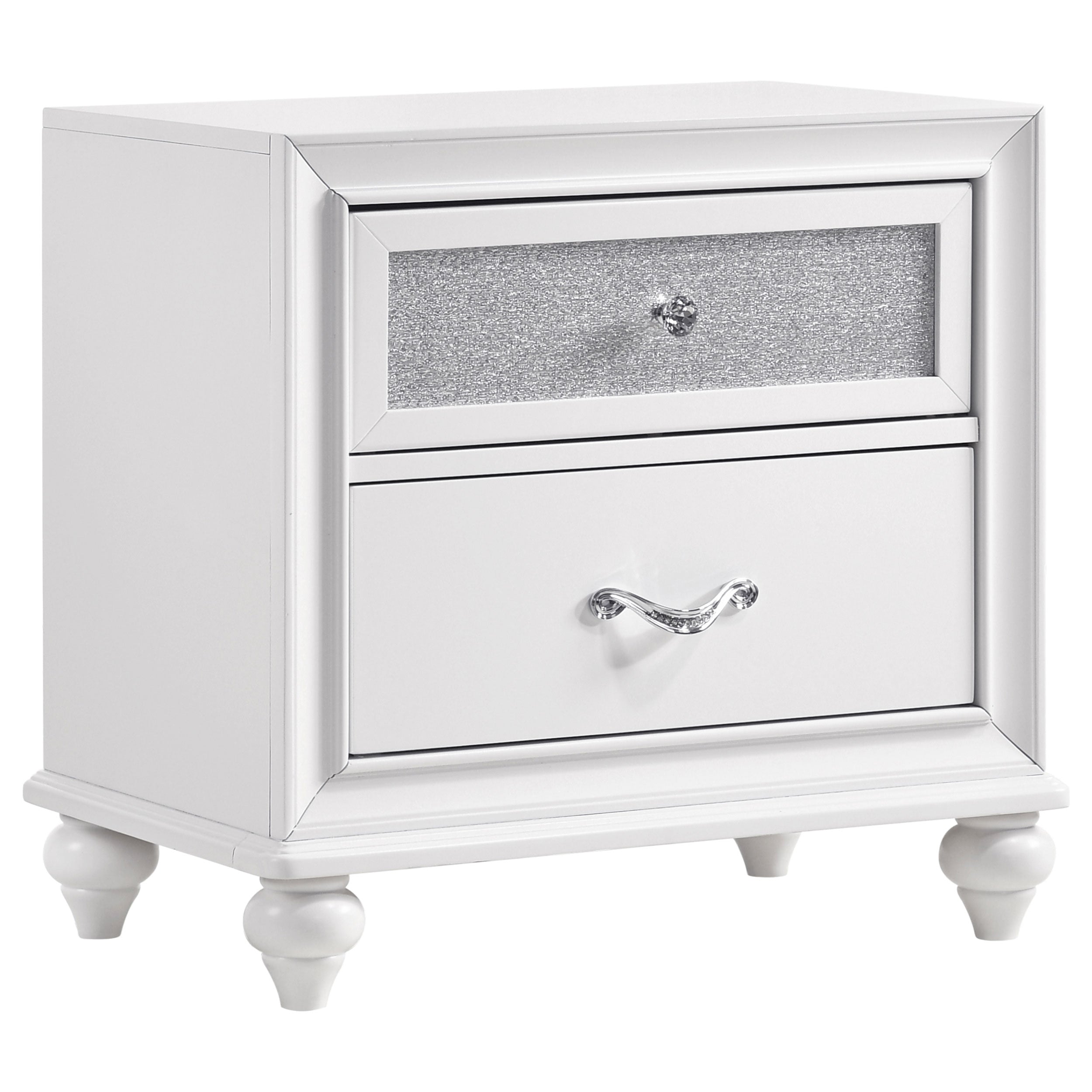 Barzini 2-drawer Nightstand White-CoasterEveryday