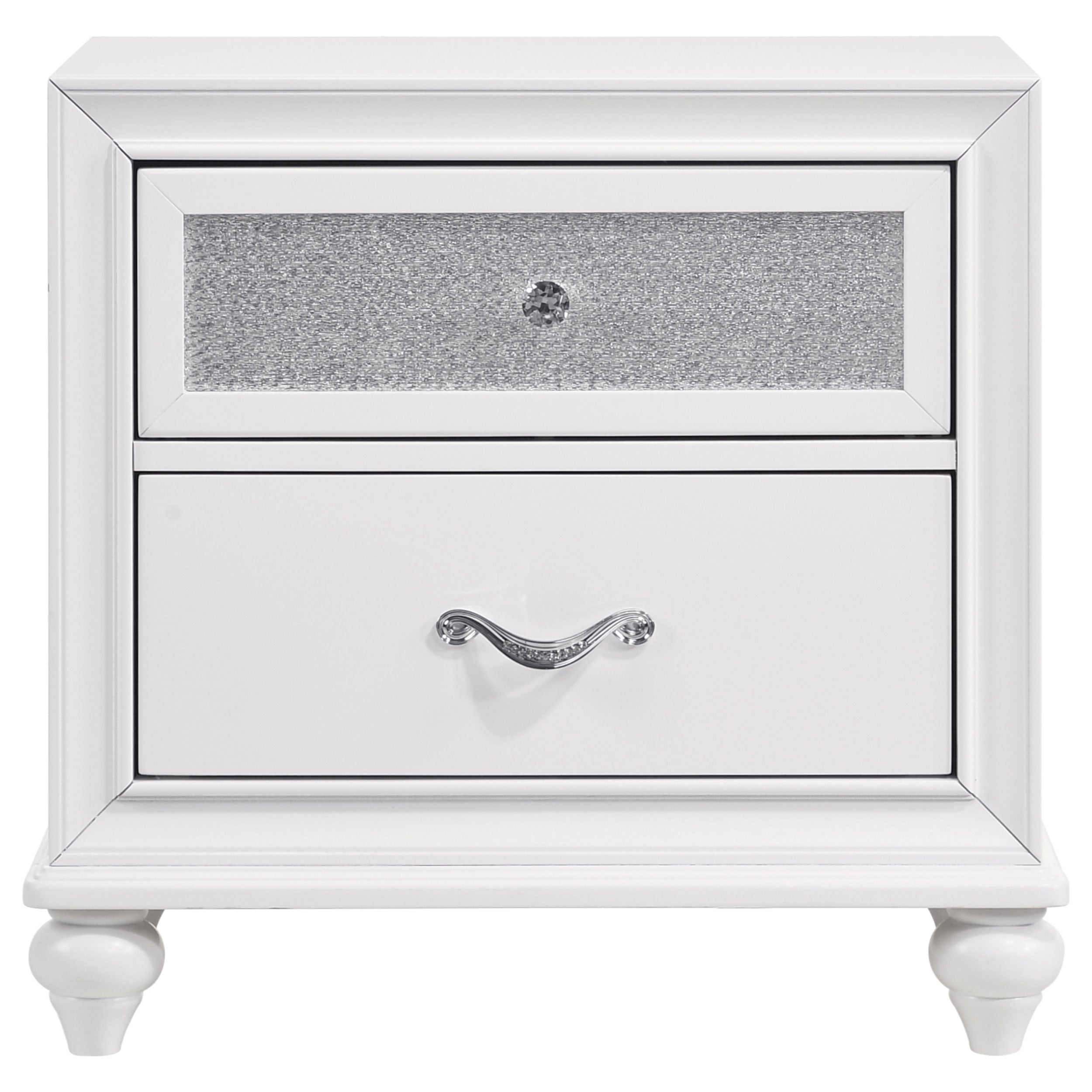 Barzini 2-drawer Nightstand White-CoasterEveryday