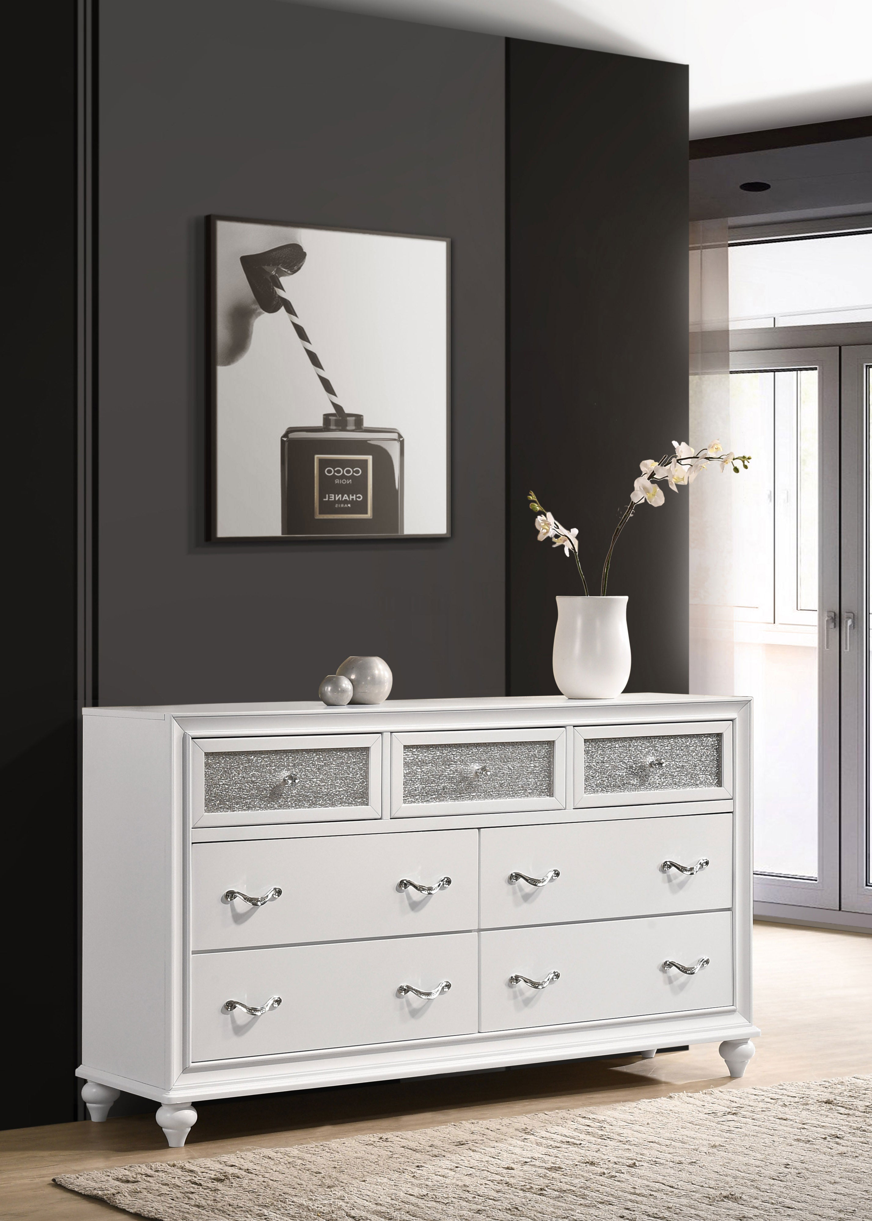 Barzini 7-drawer Dresser White-CoasterEveryday