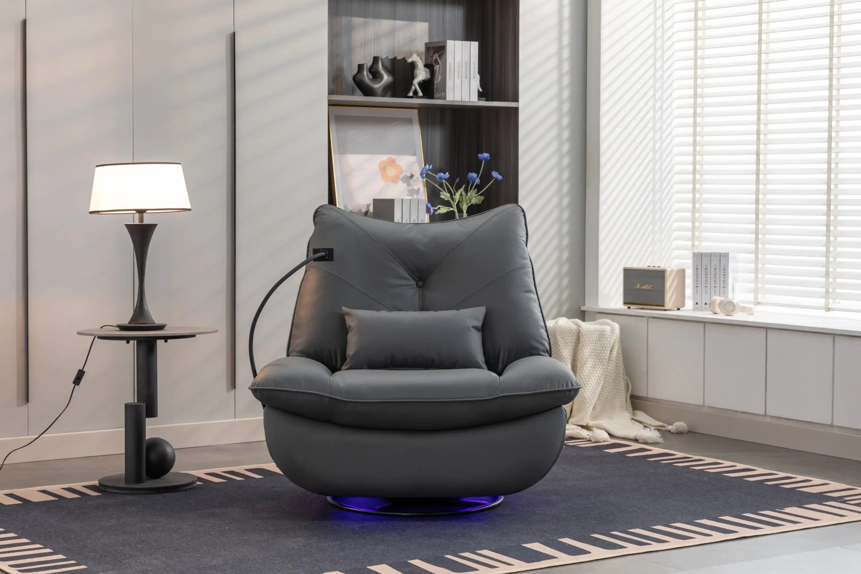 270 Swivel Glider Recliner Chair with USB Port, Nursery & Living Room