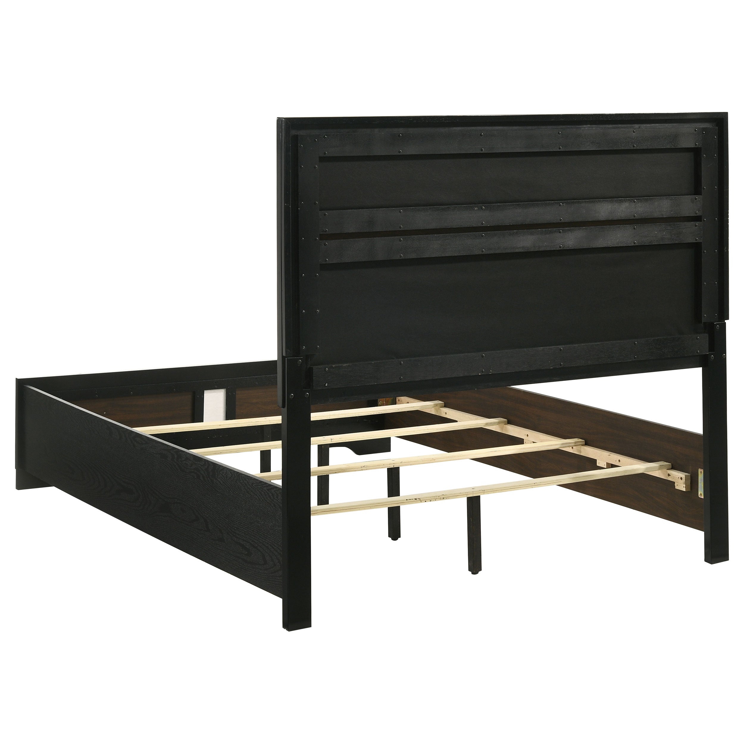 Miranda 54-inch Upholstered Full Panel Bed Black-