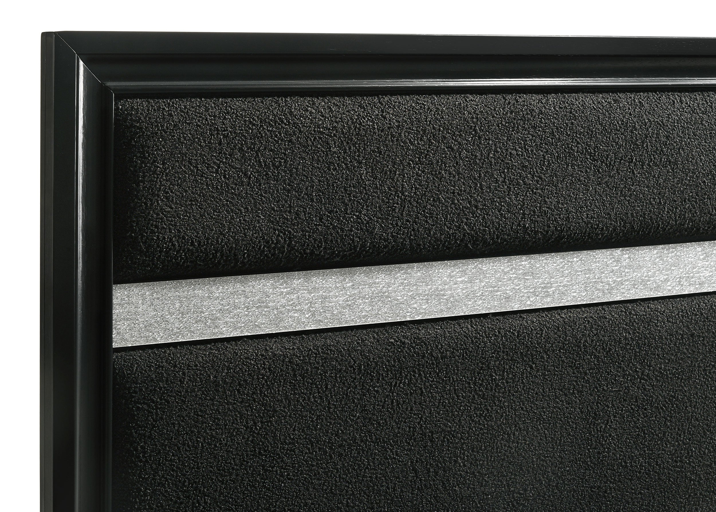 Miranda 54-inch Upholstered Twin Panel Bed Black-