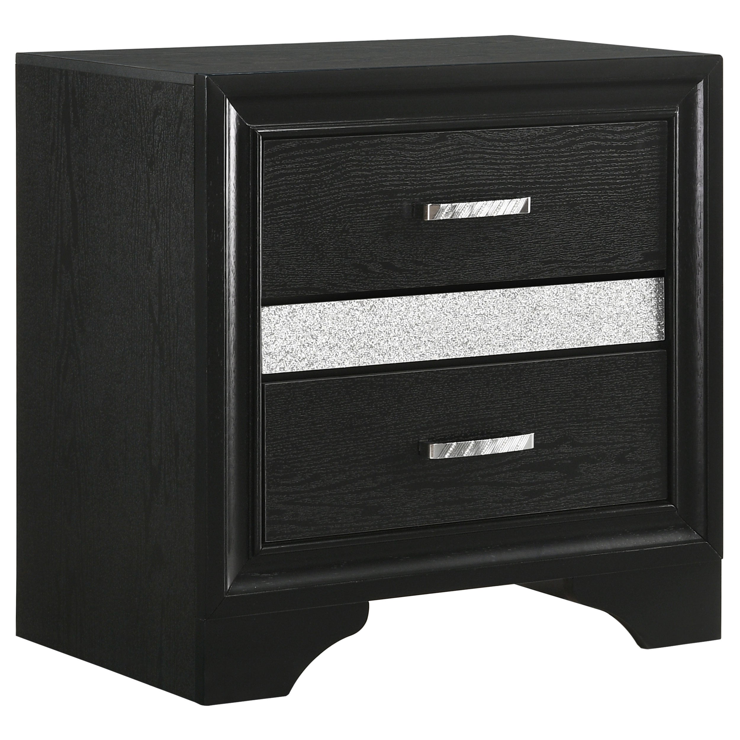 Miranda 3-drawer Nightstand Bedside Table Black-CoasterEveryday