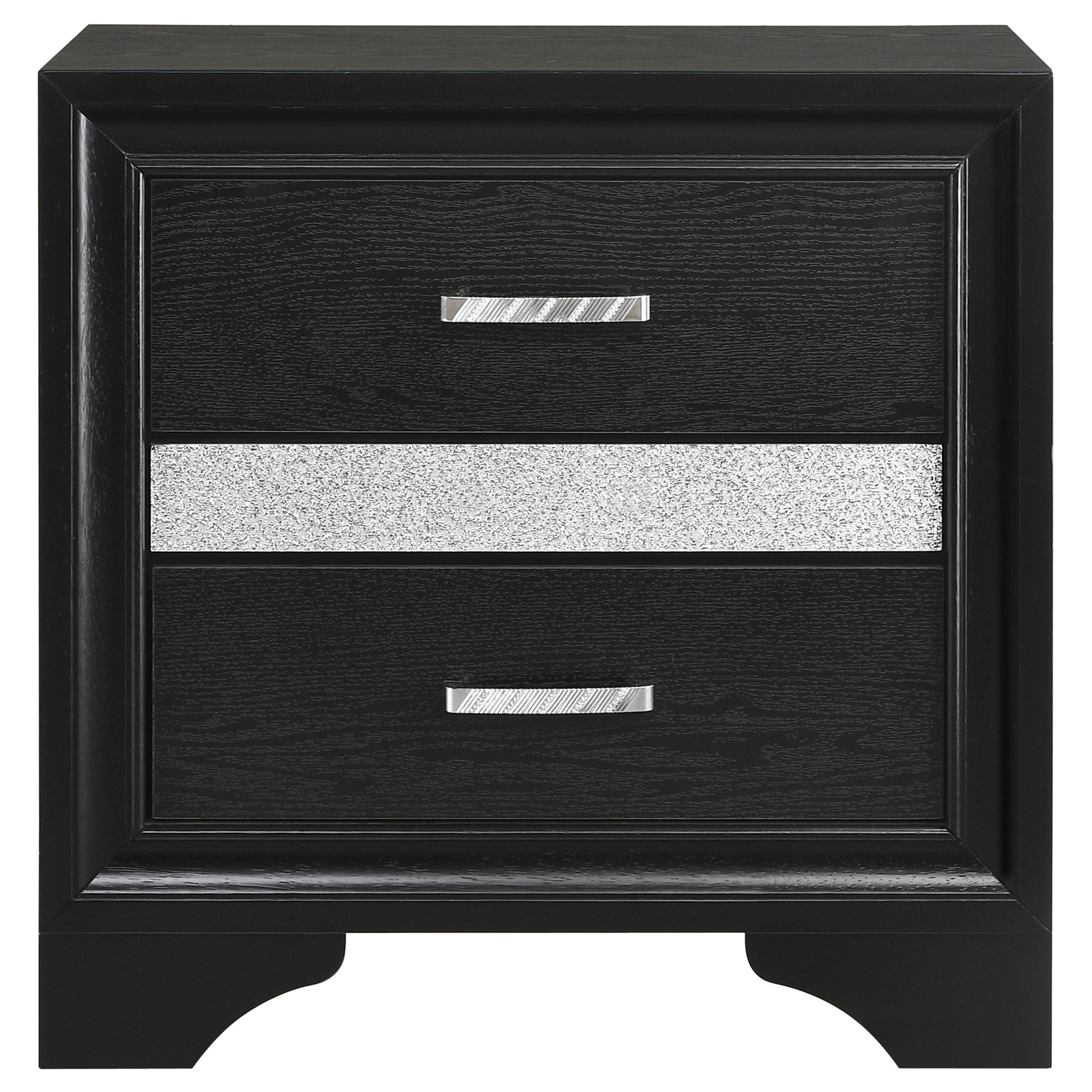 Miranda 3-drawer Nightstand Bedside Table Black-CoasterEveryday