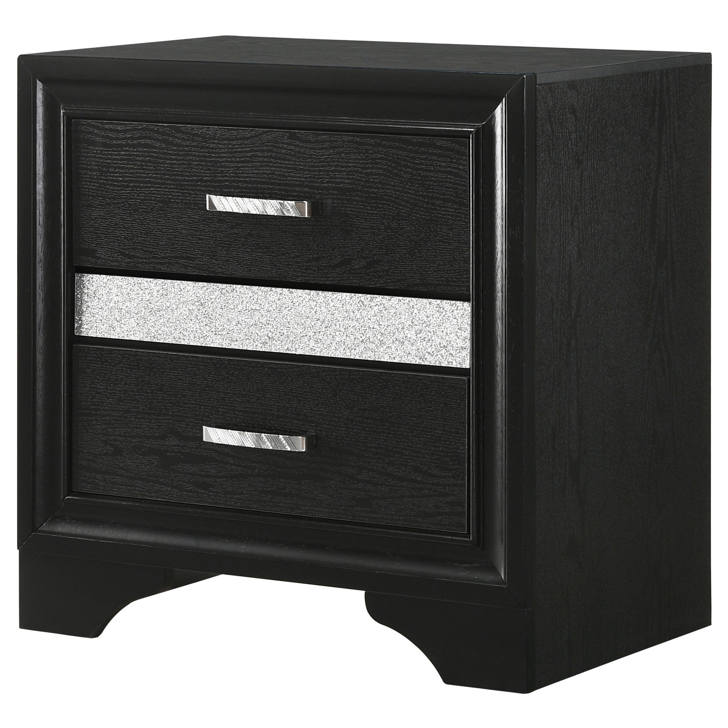Miranda 3-drawer Nightstand Bedside Table Black-CoasterEveryday