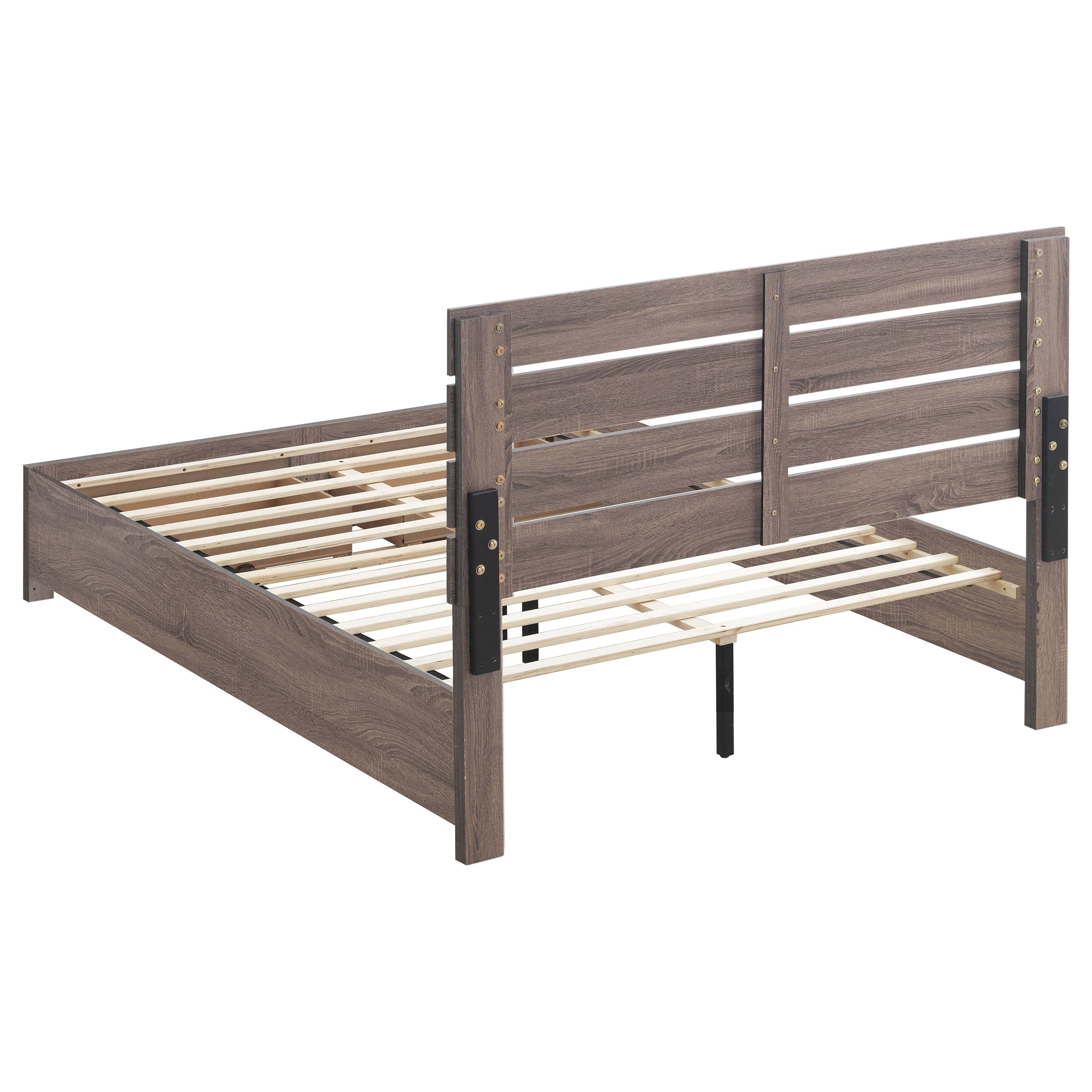 Brantford Wood Queen Storage Panel Bed Barrel Oak-CoasterEveryday