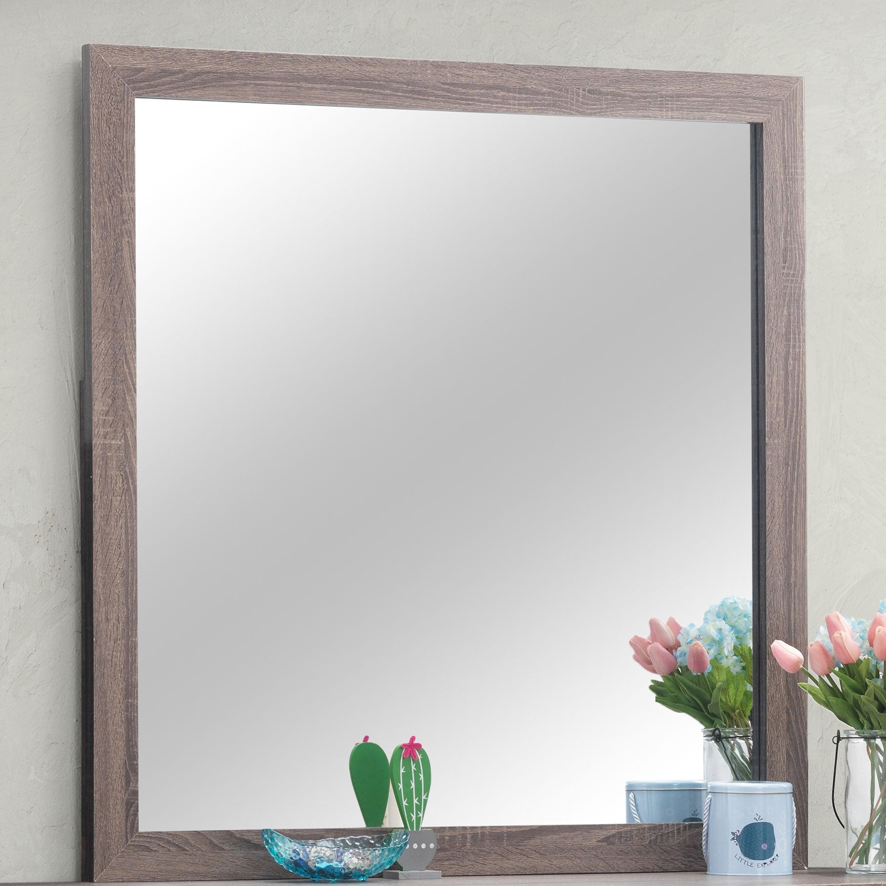 Brantford Dresser Mirror Barrel Oak-CoasterEveryday