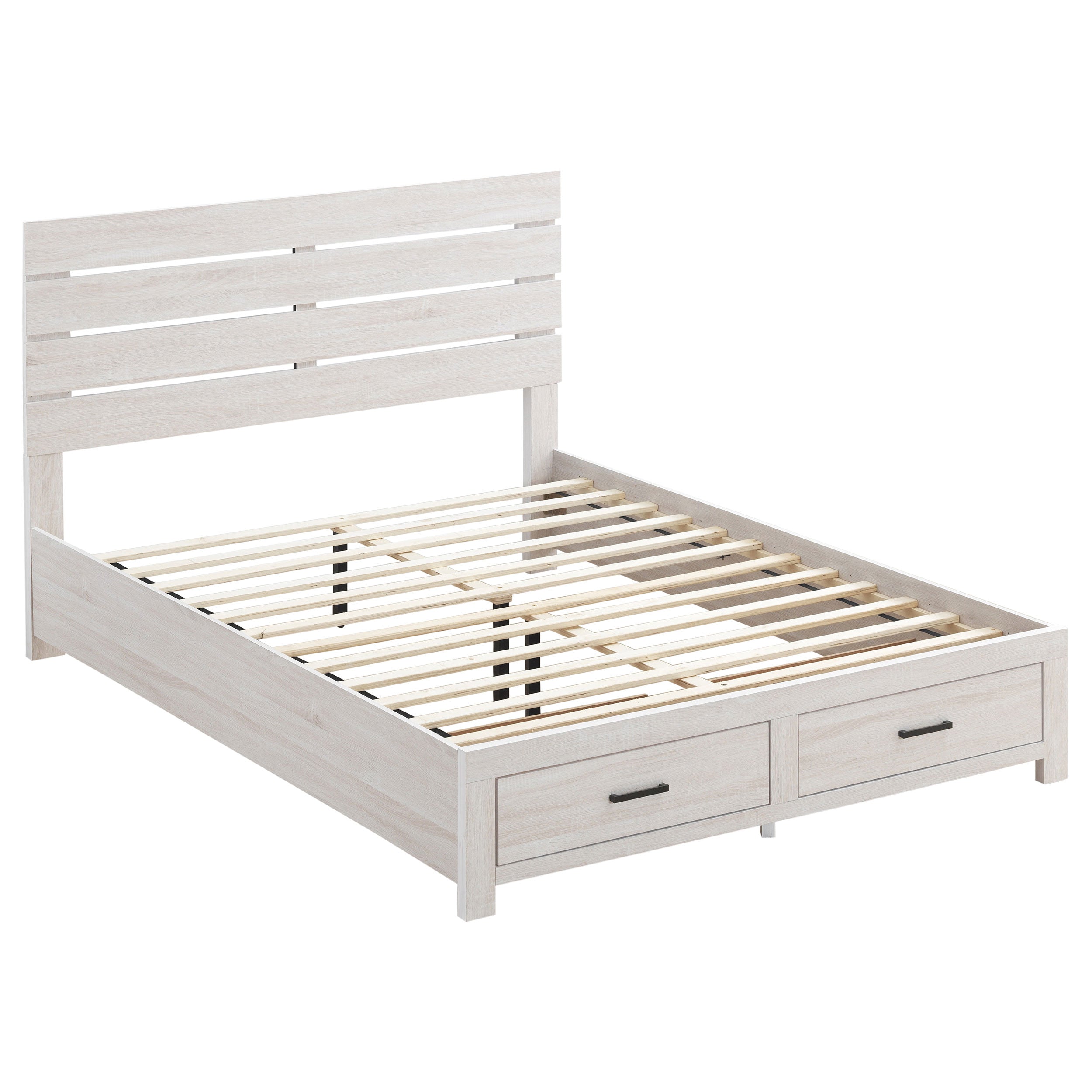 Brantford Wood Queen Storage Panel Bed Coastal White-CoasterEveryday