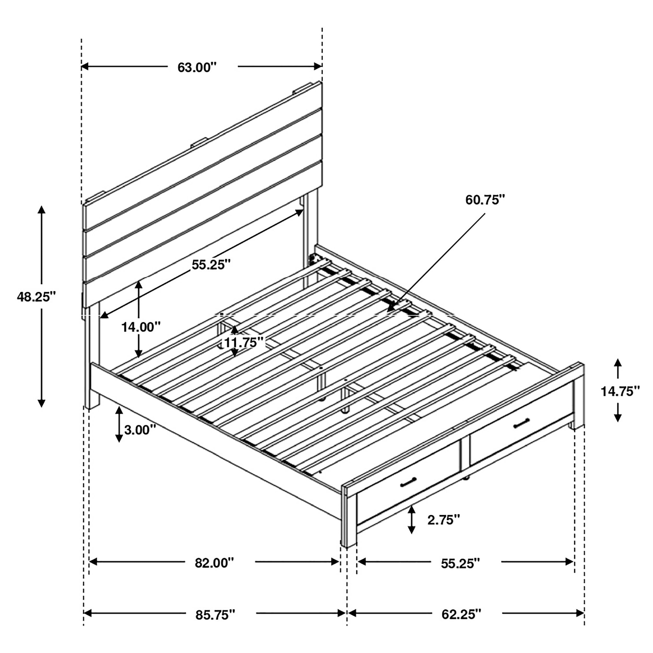 Brantford Wood Queen Storage Panel Bed Coastal White-CoasterEveryday