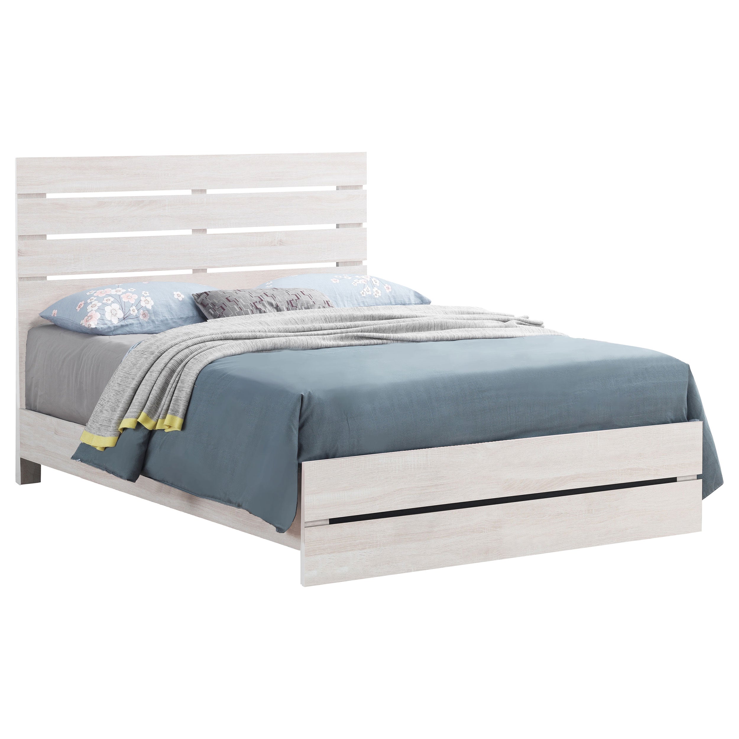 Brantford Wood Queen Panel Bed Coastal White-CoasterEveryday