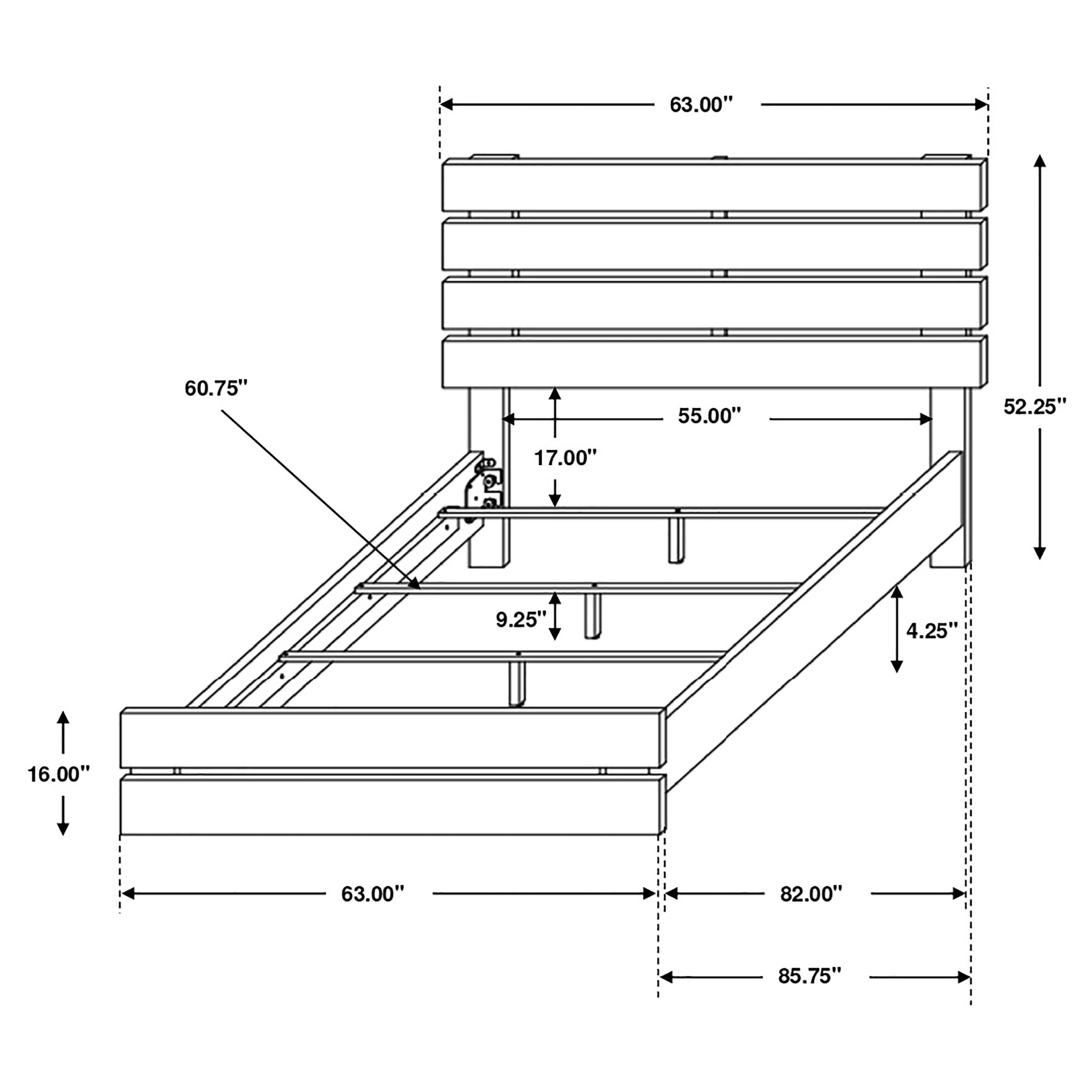 Brantford Wood Queen Panel Bed Coastal White-CoasterEveryday