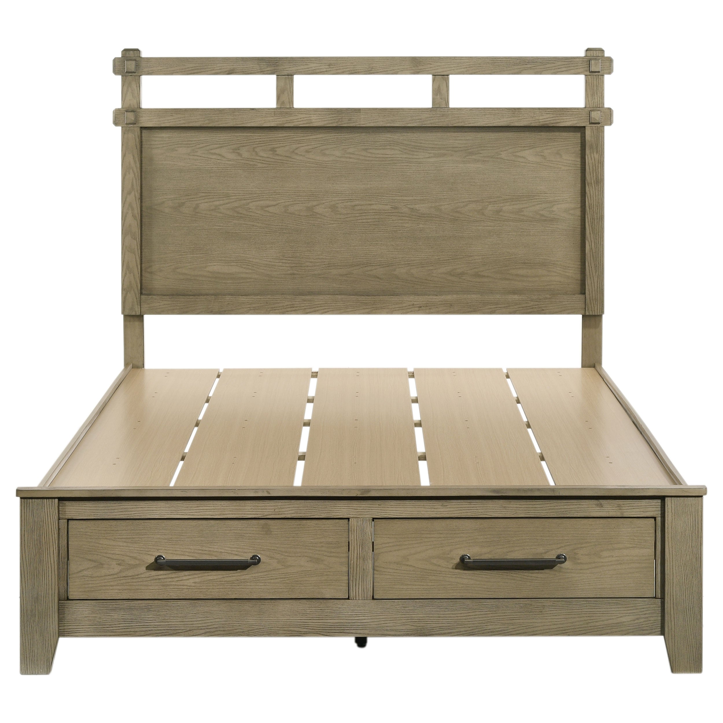Hazlewood 59-inch Queen Panel Storage Bed Vineyard Oak-