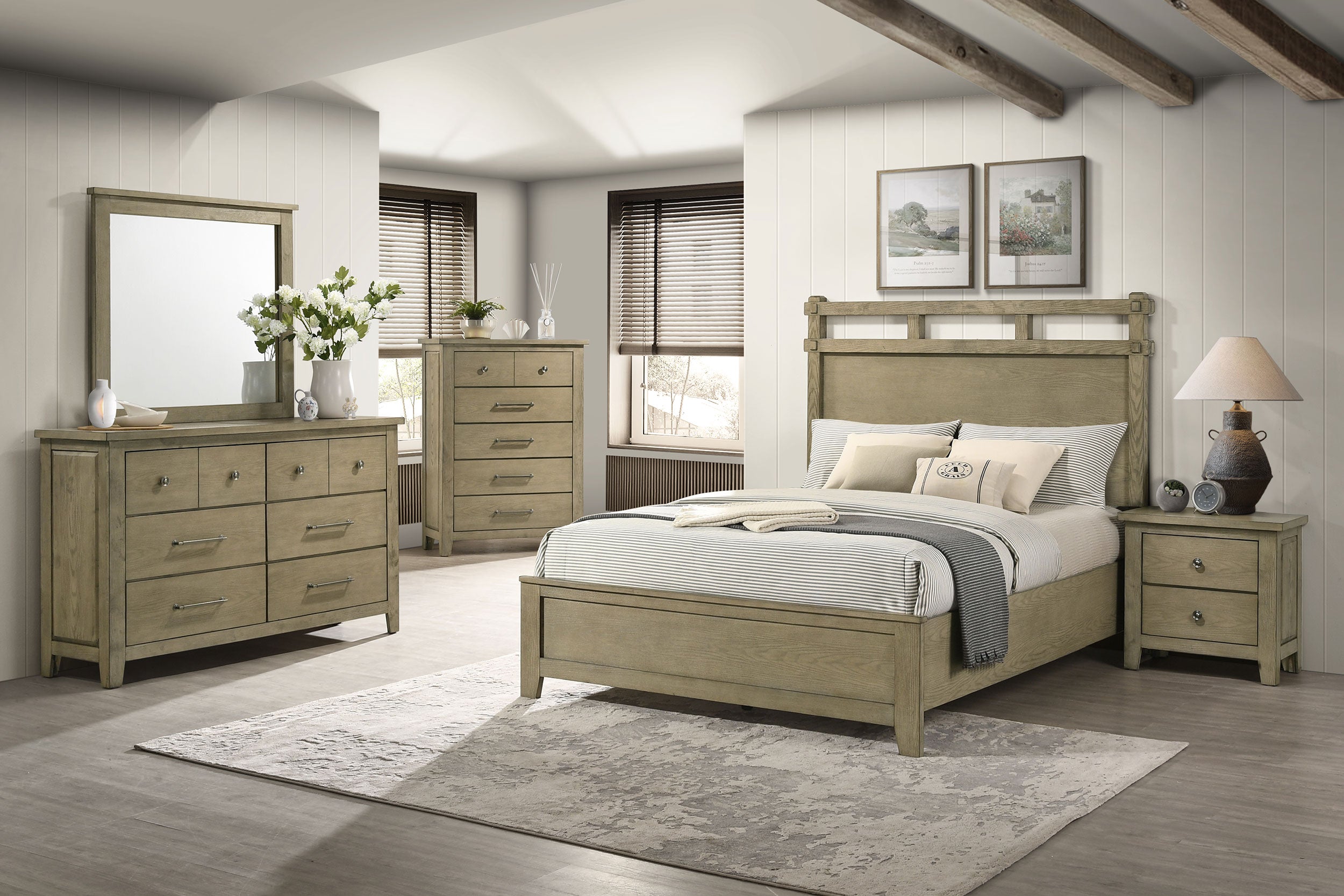Hazlewood Dresser Mirror Vineyard Oak-