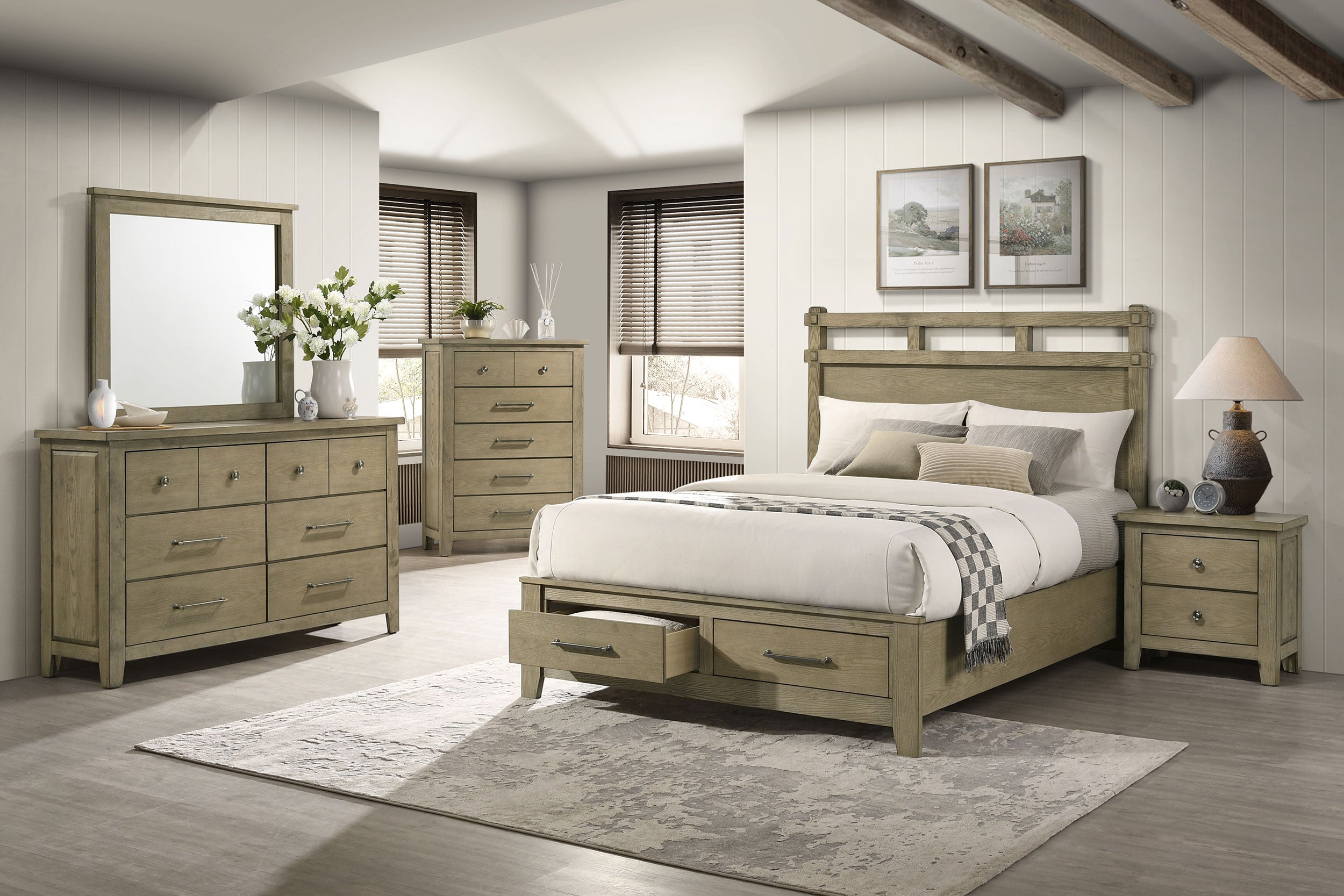 Hazlewood Dresser Mirror Vineyard Oak-