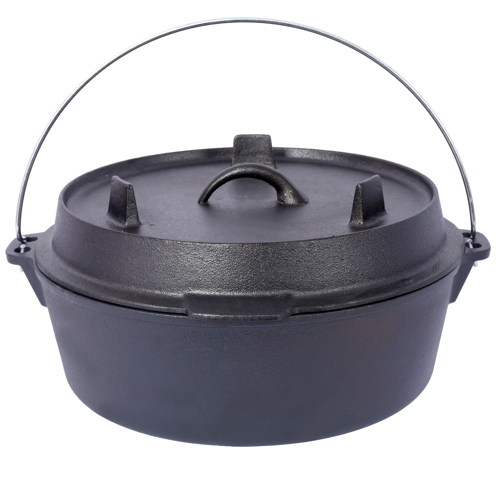 Pre-Seasoned Cast Dutch Oven With Skillet Lid And Pot Rack