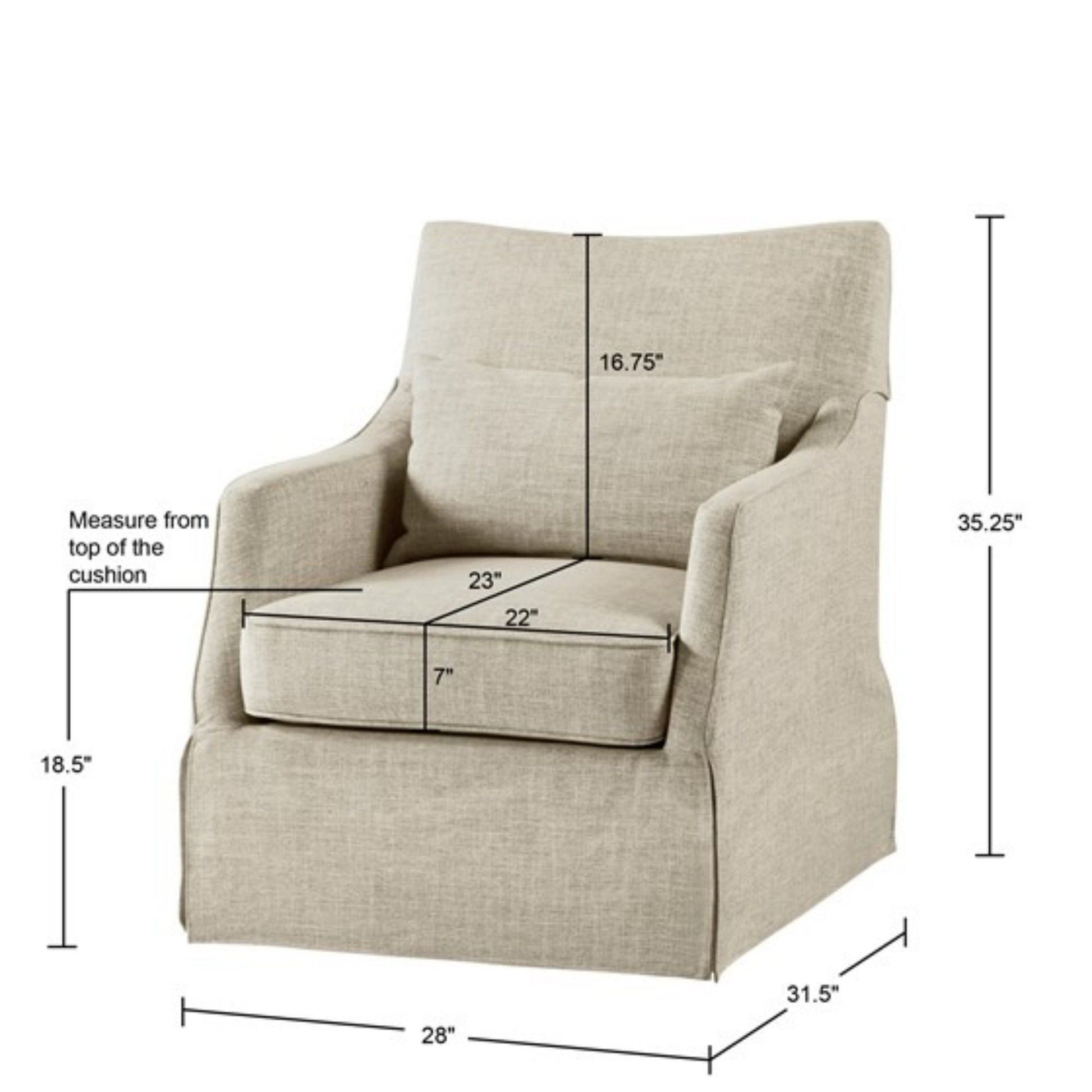 Traditional Design London Skirted Swivel Chair - Best Buy Furniture
