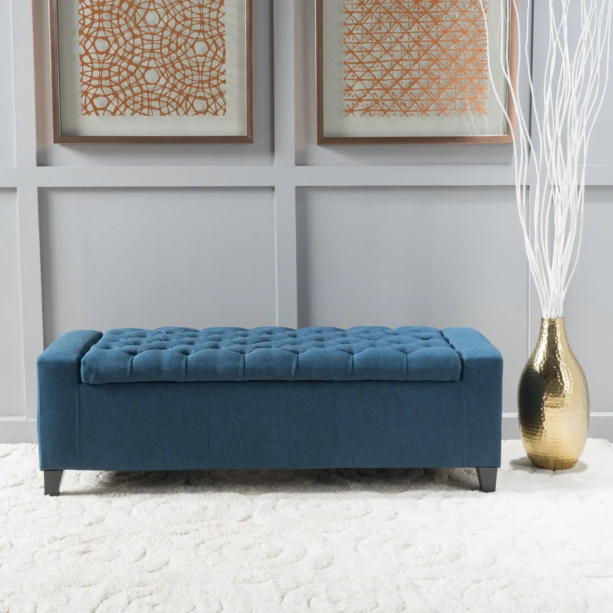 Guernsey - Ottoman Storage With Tufted Top