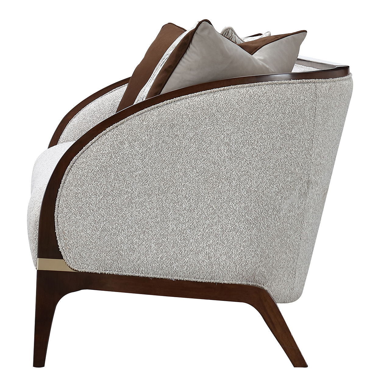 Houston - Sofa - Pebble / Walnut