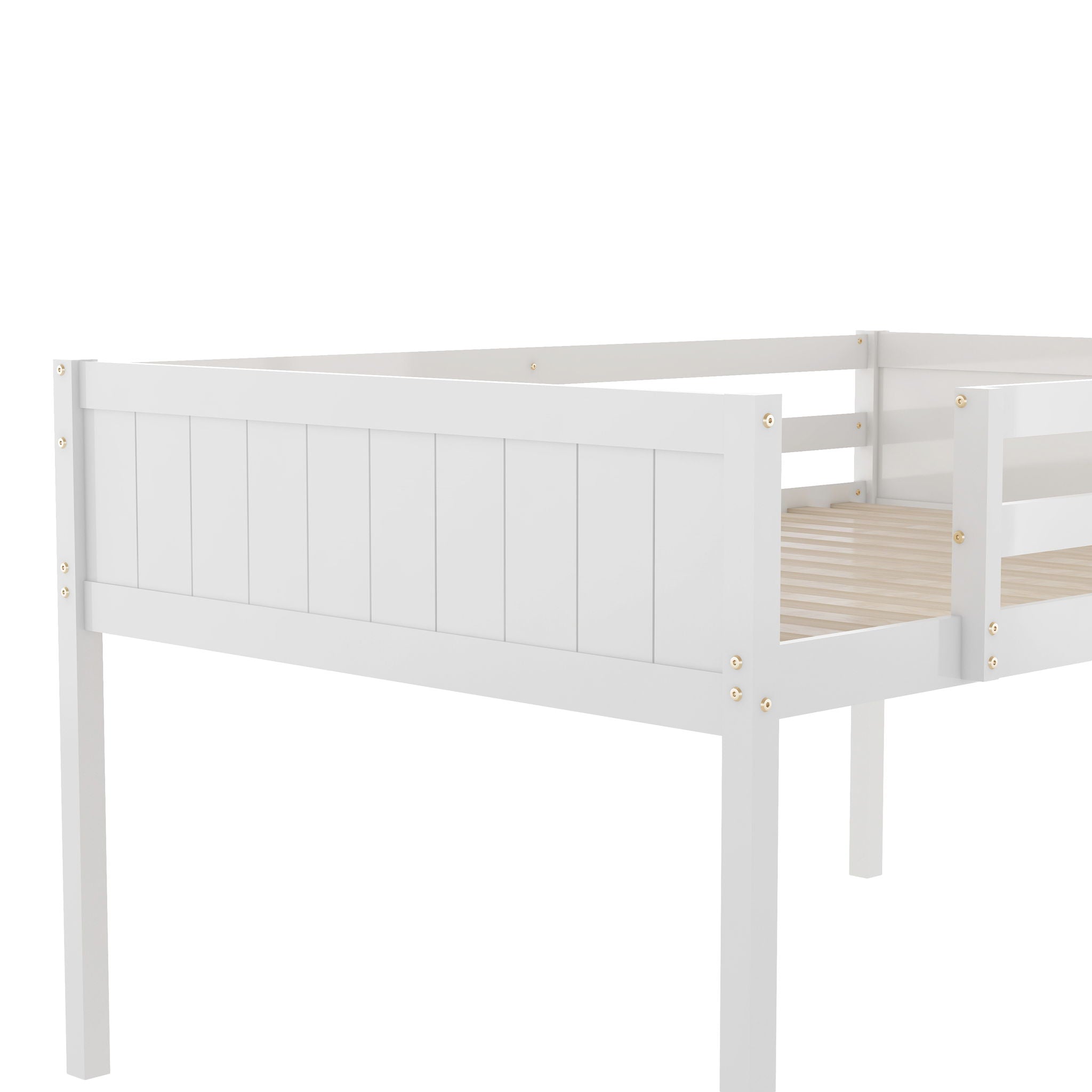 Low Loft Bed With Adjustable Ladder