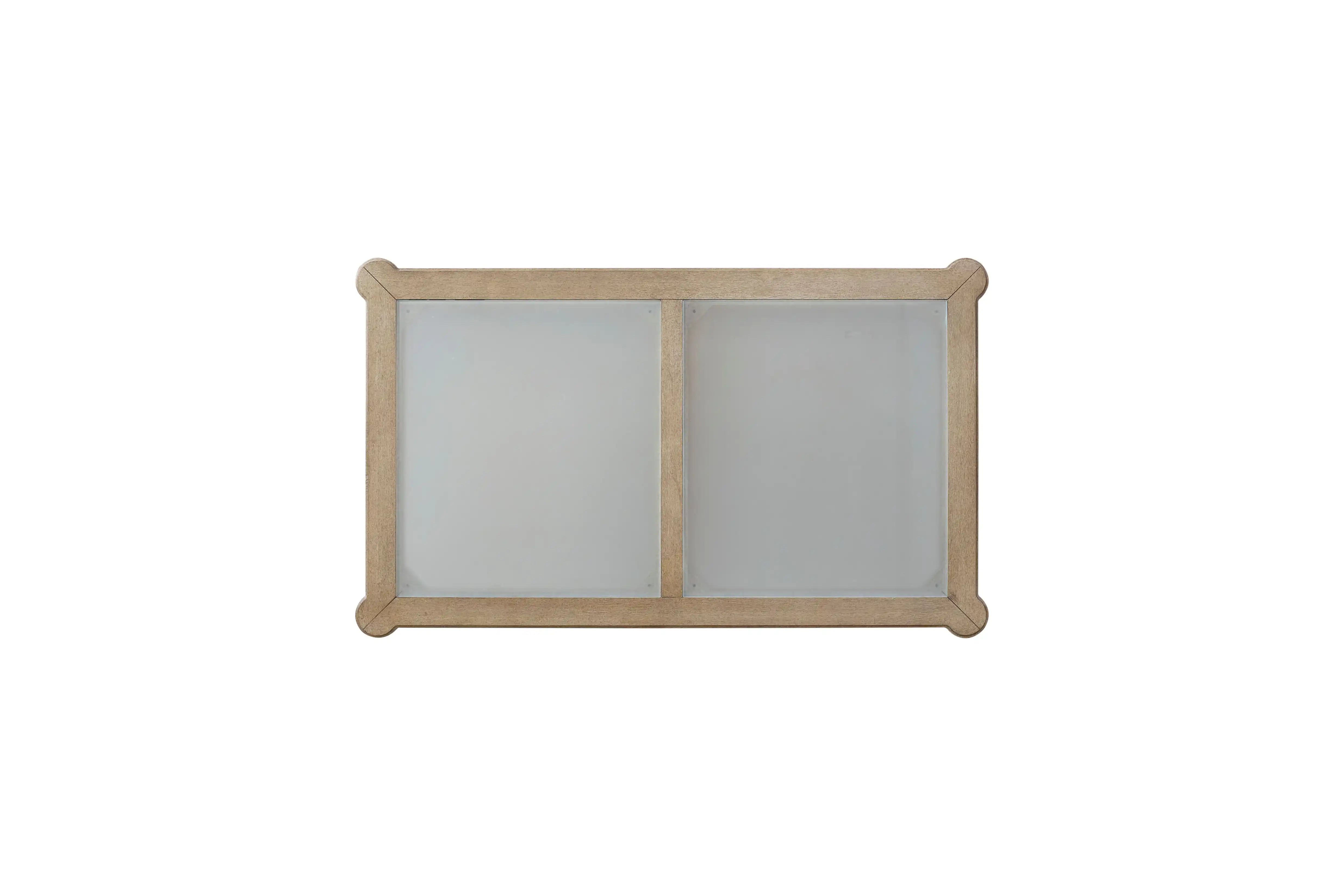 Frosted Glass Top Cocktail Table With Casters - Sand - Best Buy Furniture