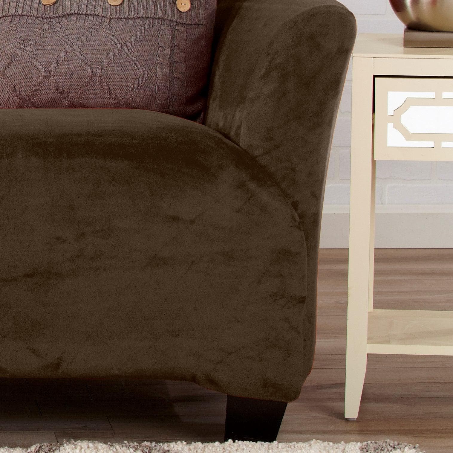 Velvet Stretch Slipcover - Gale Collection - Best Buy Furniture