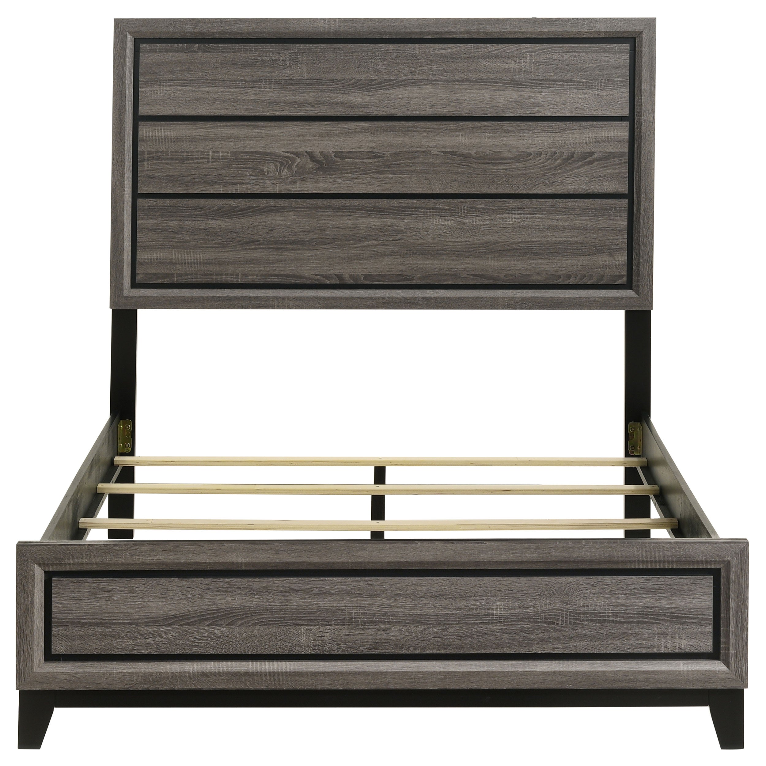 Watson Wood Full Panel Bed Grey Oak-CoasterEveryday