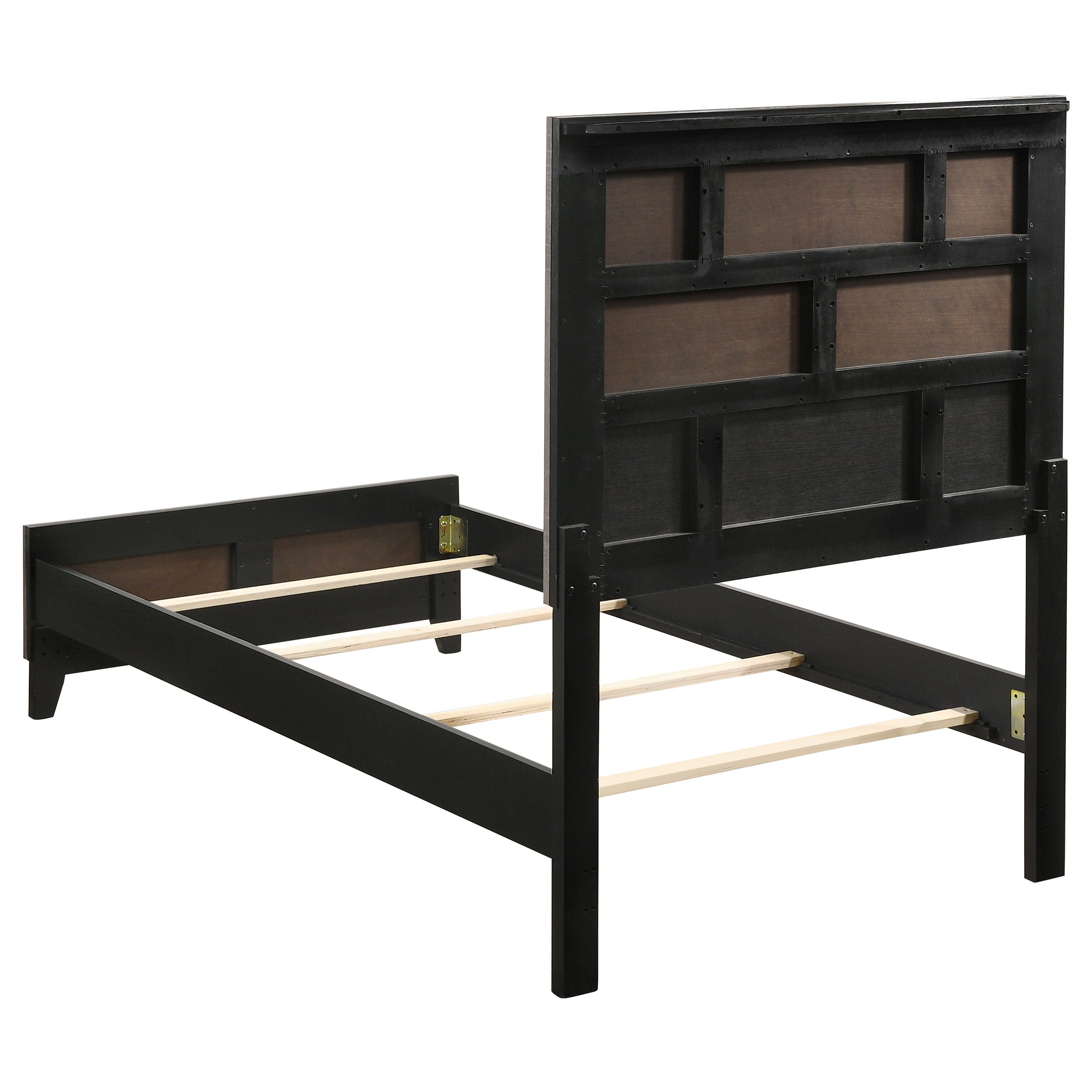Watson Wood Twin Panel Bed Grey Oak-CoasterEveryday