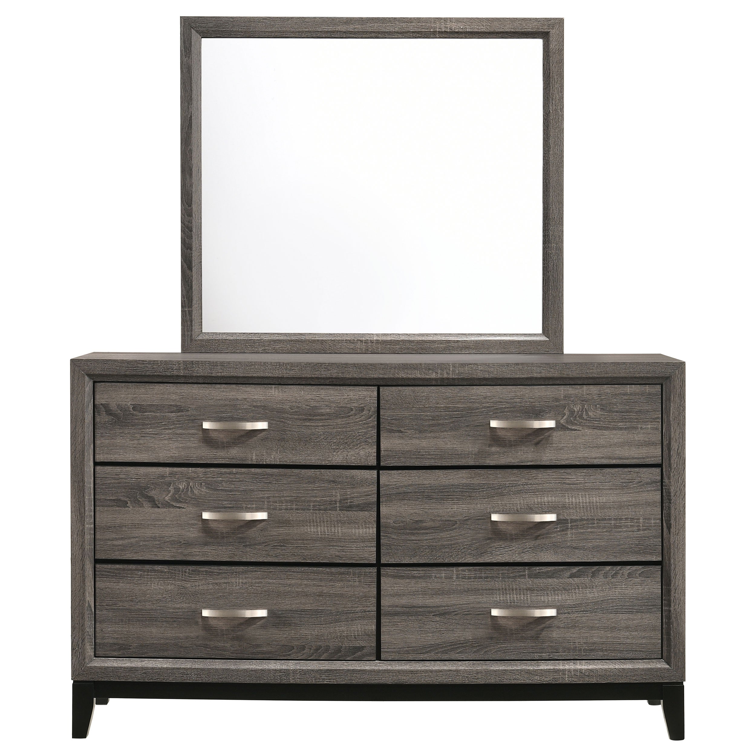 Watson 6-drawer Dresser with Mirror Grey Oak-CoasterEveryday