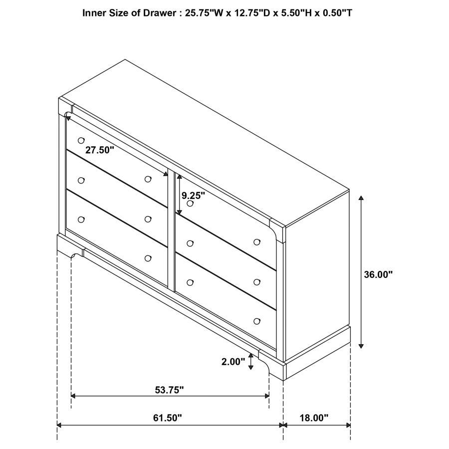 Gran Park - 6-Drawer Dresser Cabinet