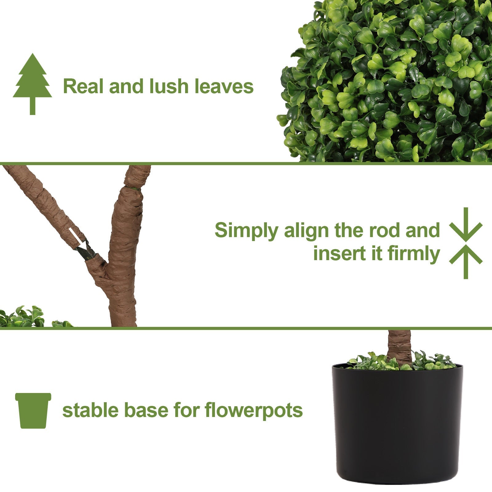 4FT Tall Artificial Boxwood Topiary Tree