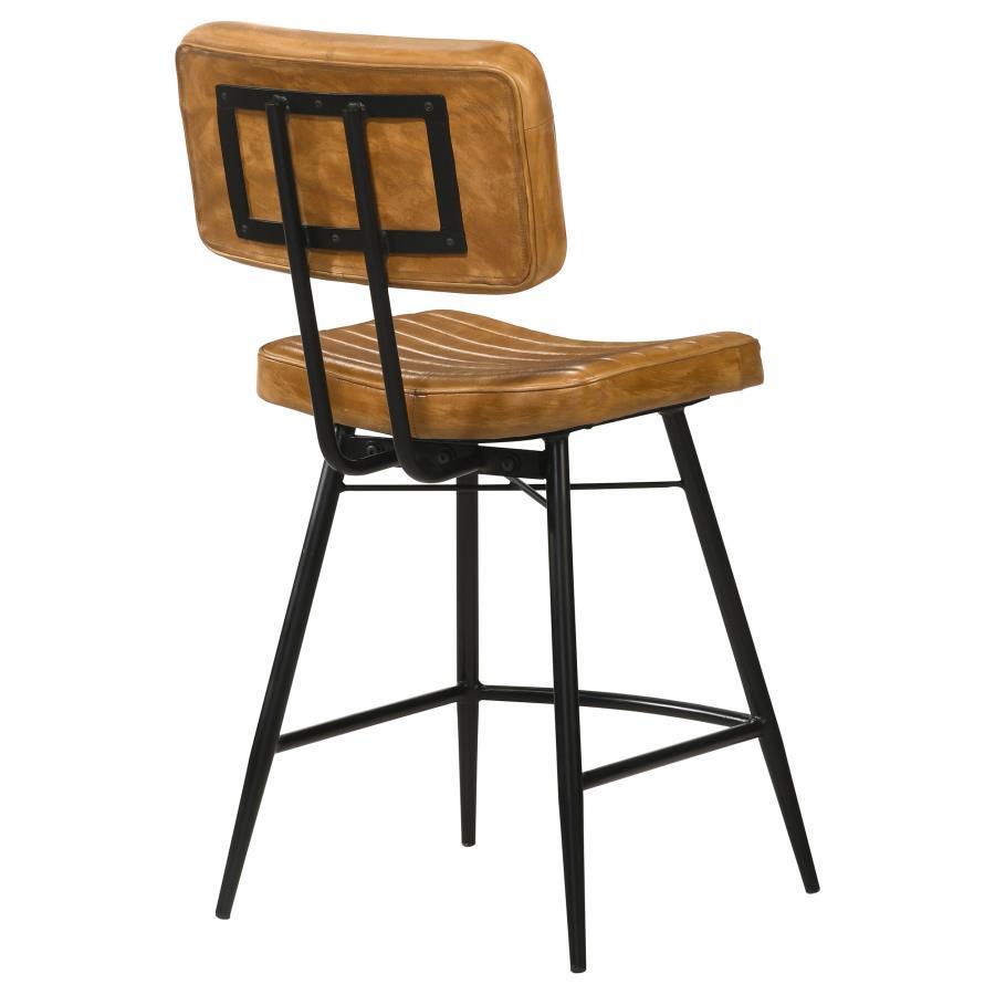 Partridge - Leather Counter Chair (Set of 2) - Best Buy Furniture