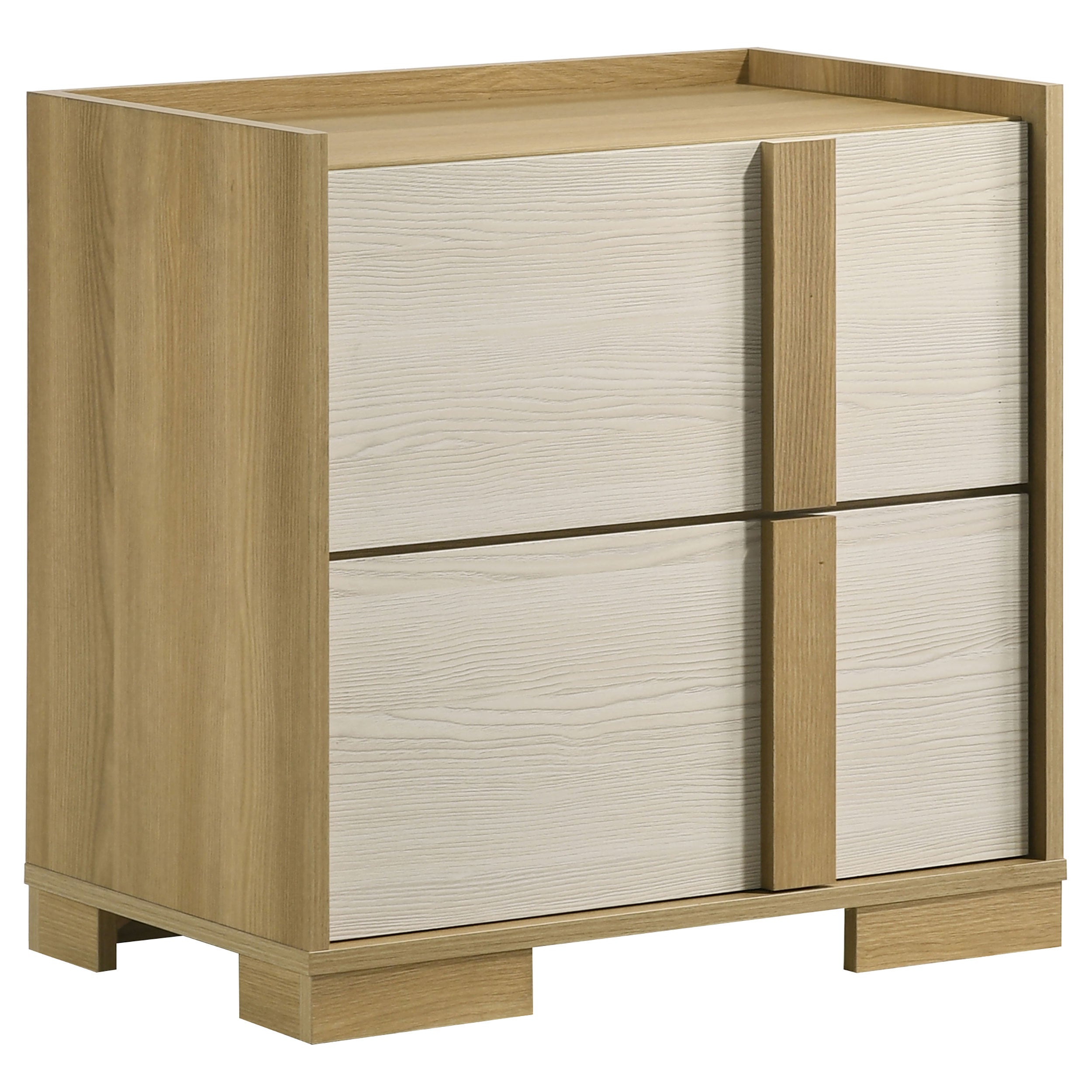 Hyland 2-drawer Nightstand Bedside Table Natural-