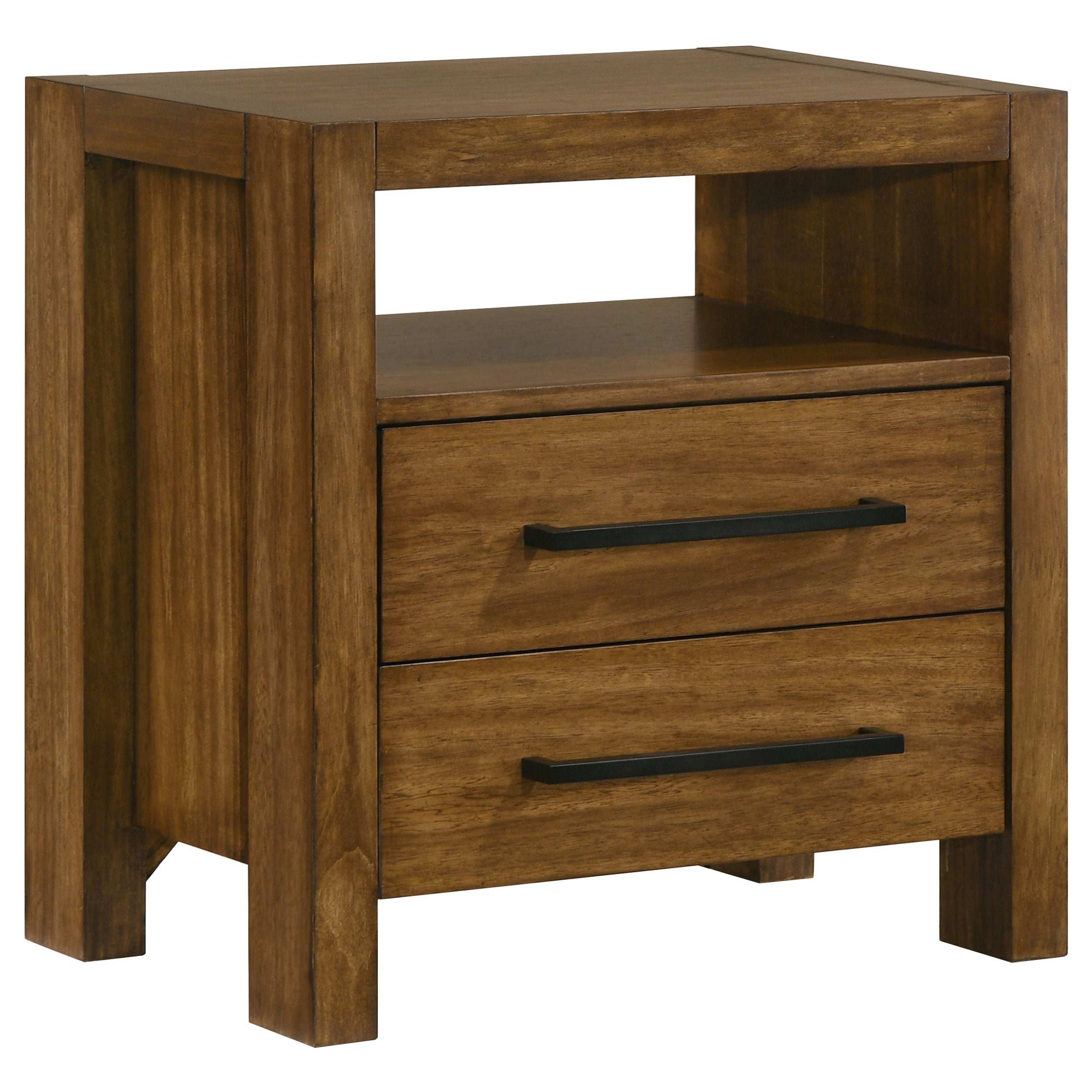 Adderley 2-drawer Nightstand Bedside Table Warm Brown-