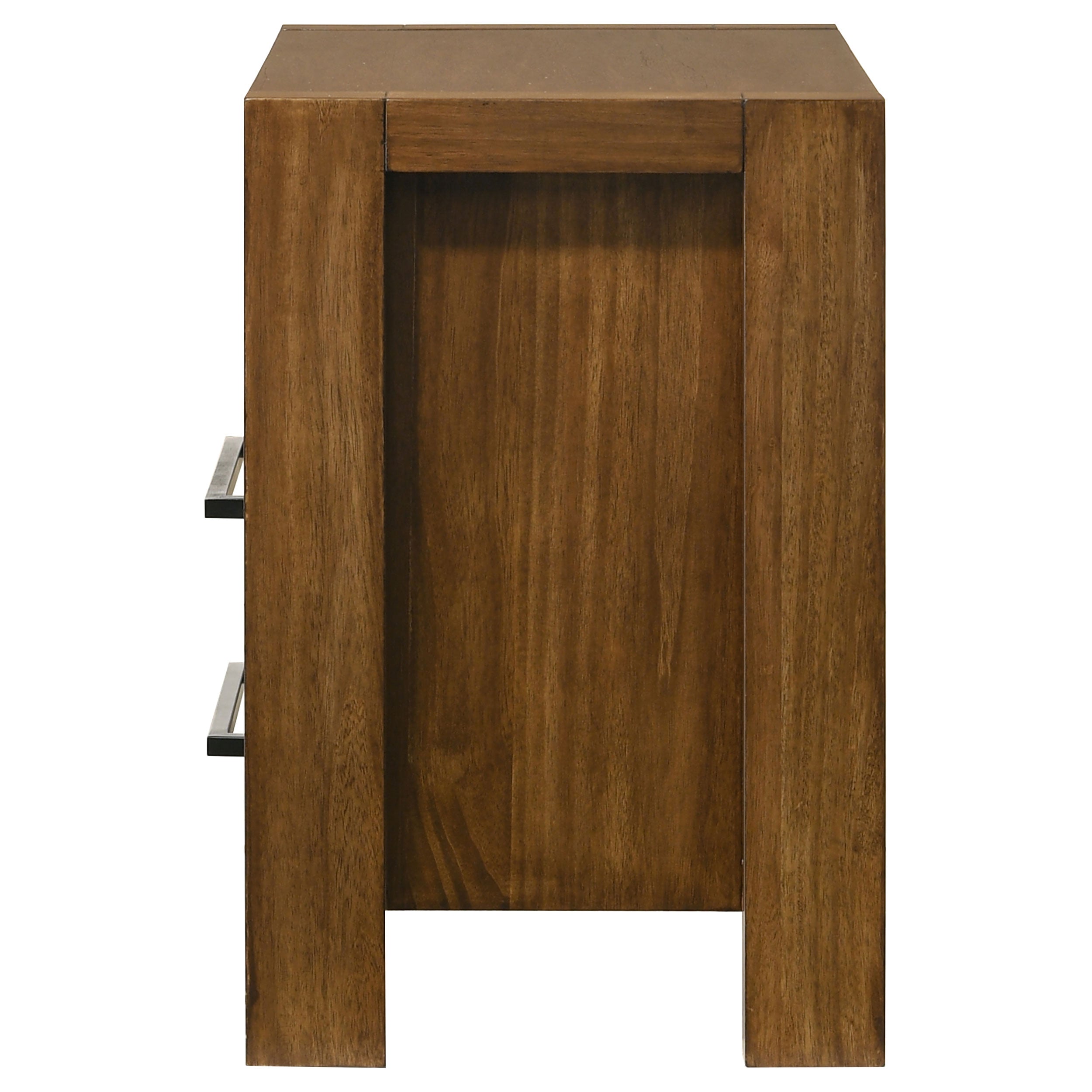 Adderley 2-drawer Nightstand Bedside Table Warm Brown-