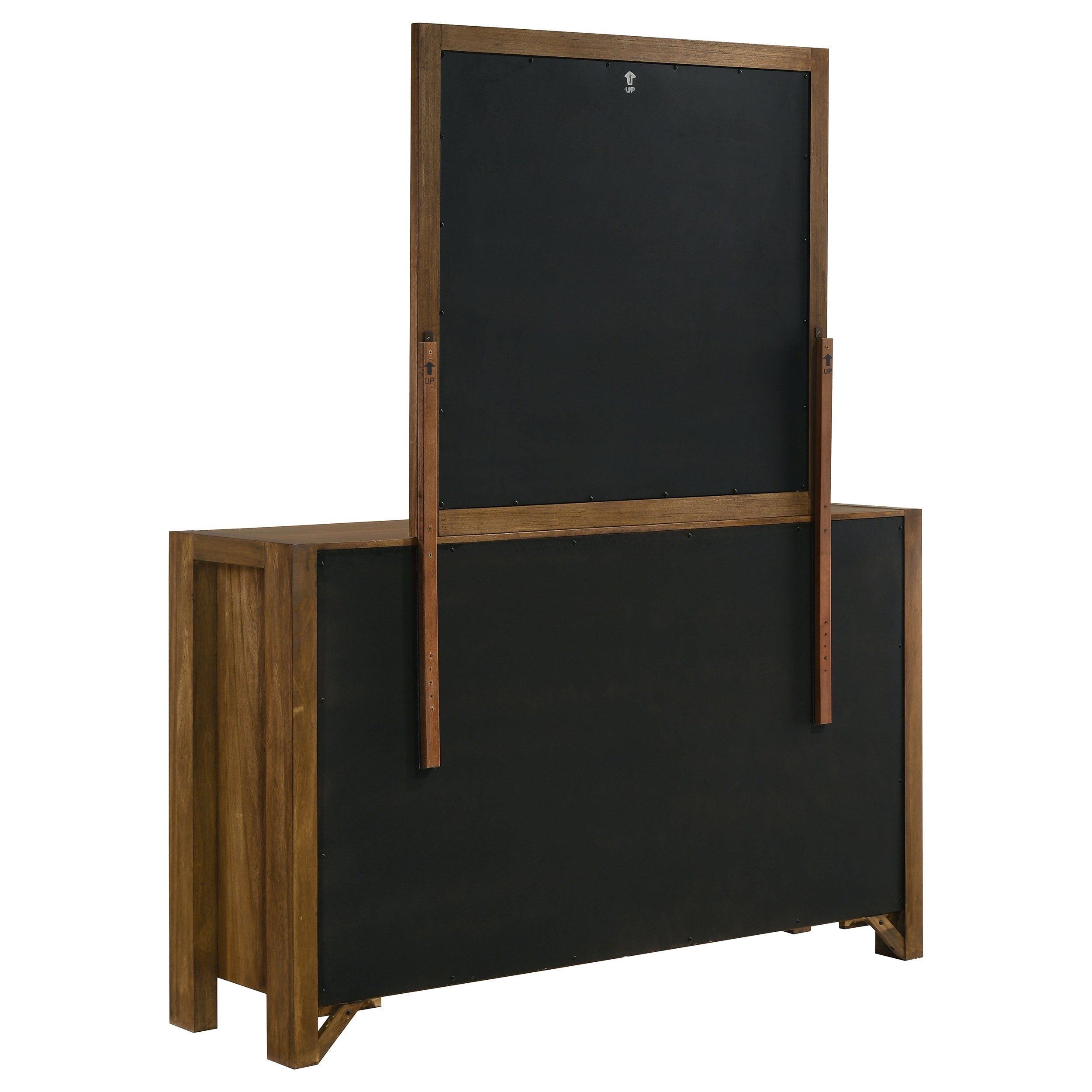 Adderley 8-drawer Bedroom Dresser and Mirror Warm Brown-