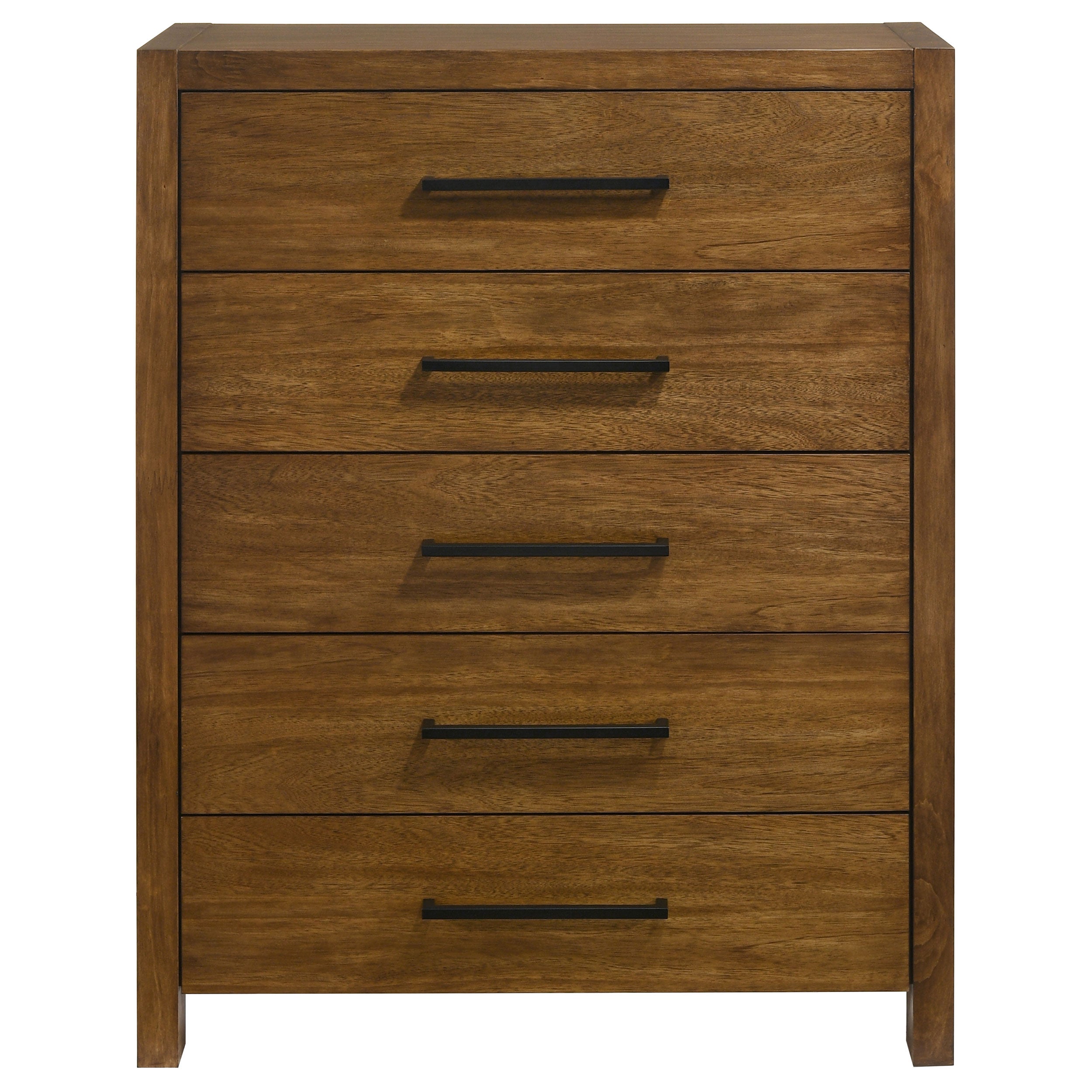 Adderley 5-drawer Bedroom Chest of Drawers Warm Brown-