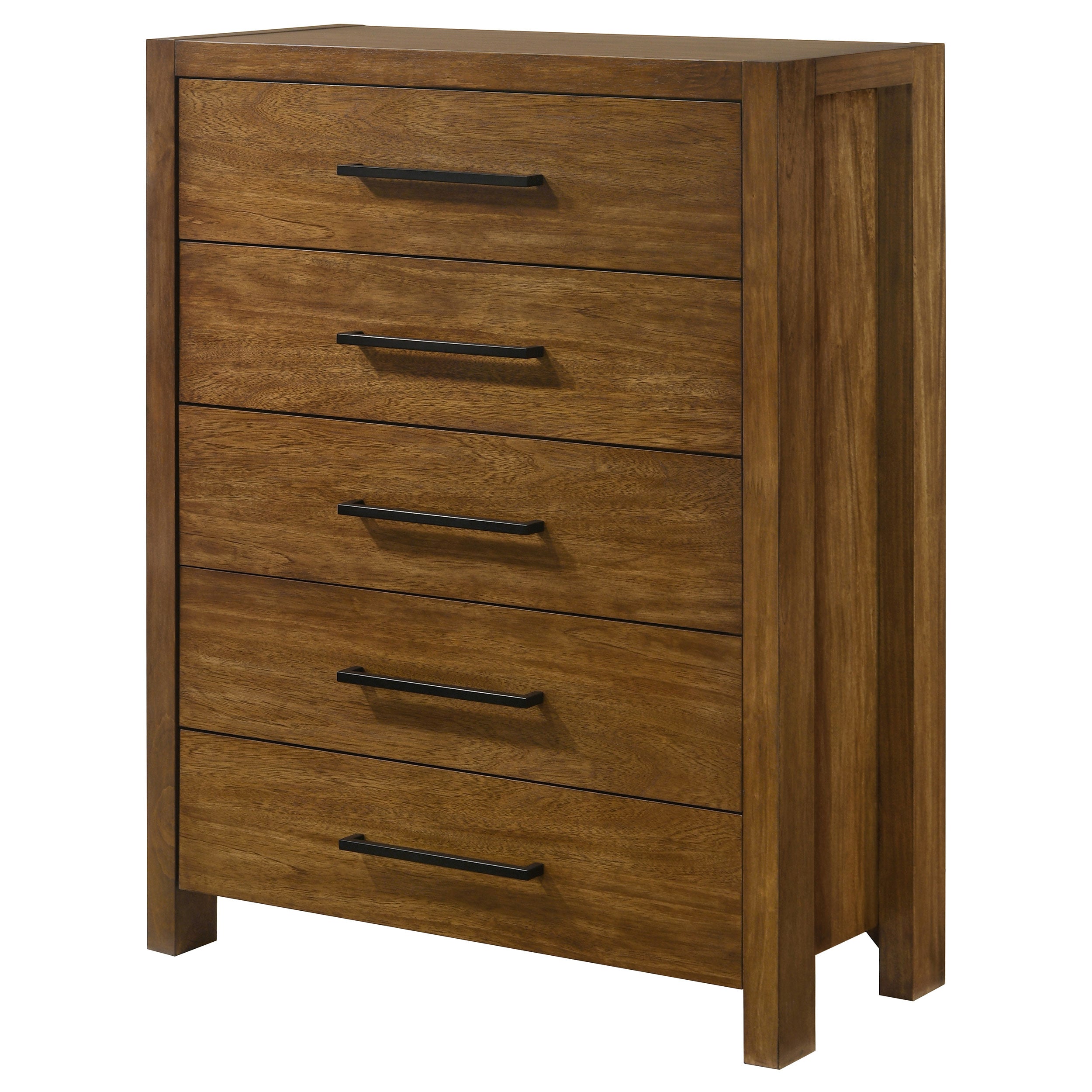 Adderley 5-drawer Bedroom Chest of Drawers Warm Brown-