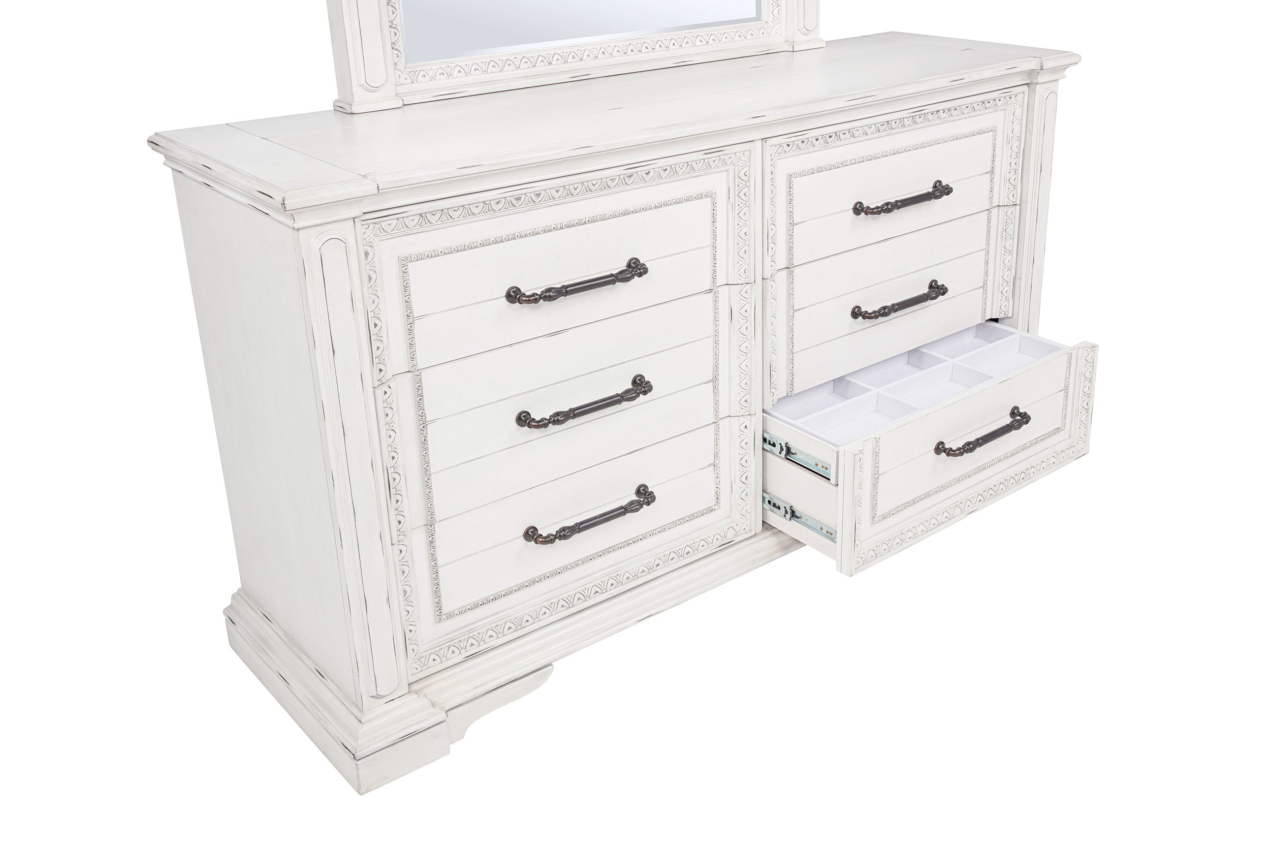 McKinney 6-drawer Bedroom Dresser Cabinet Vintage White-