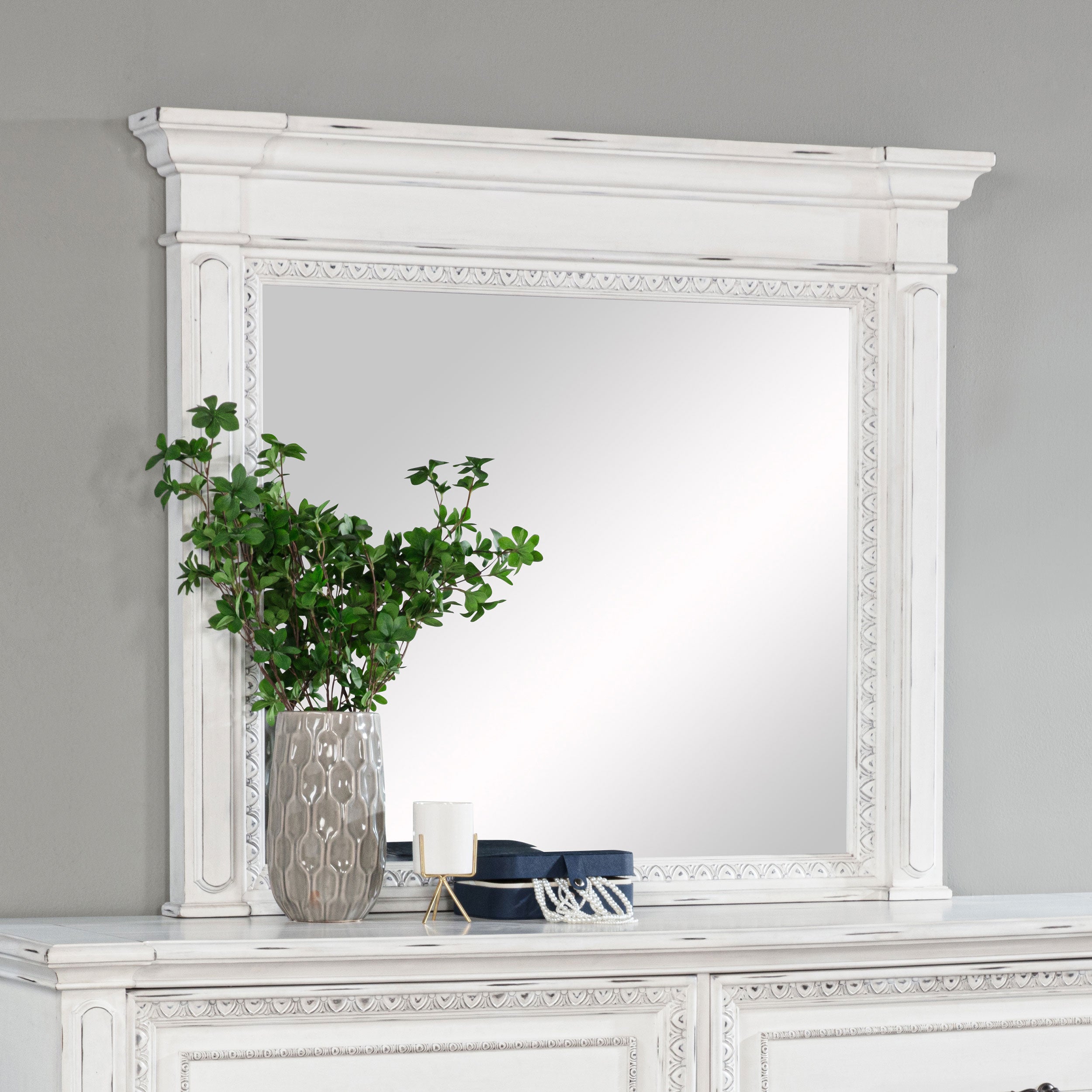 McKinney Dresser Mirror Vintage White-
